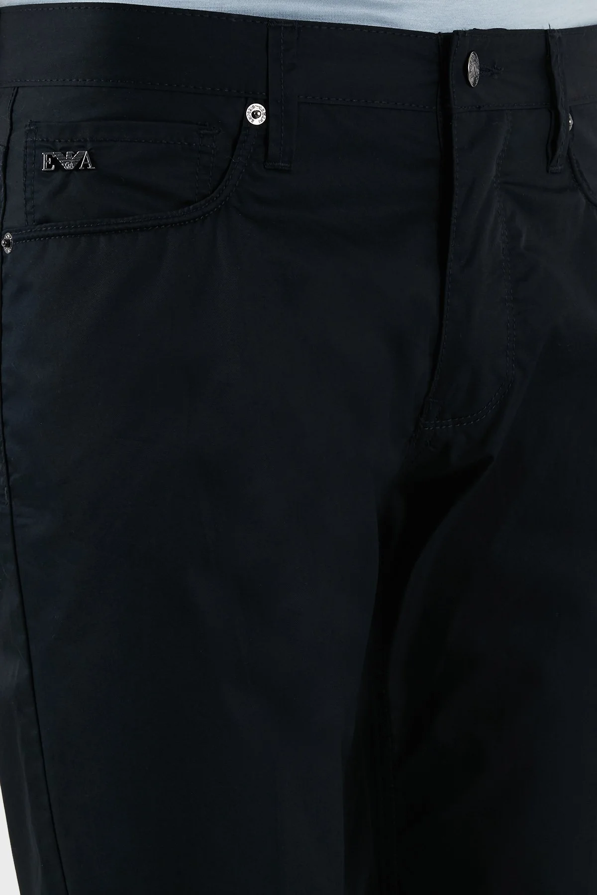 Emporio Armani % 100 Pamuk Regular Fit Normal Bel Düz Paça Erkek Pantolon EM000668 AF14253 UB118 LACİVERT - 11