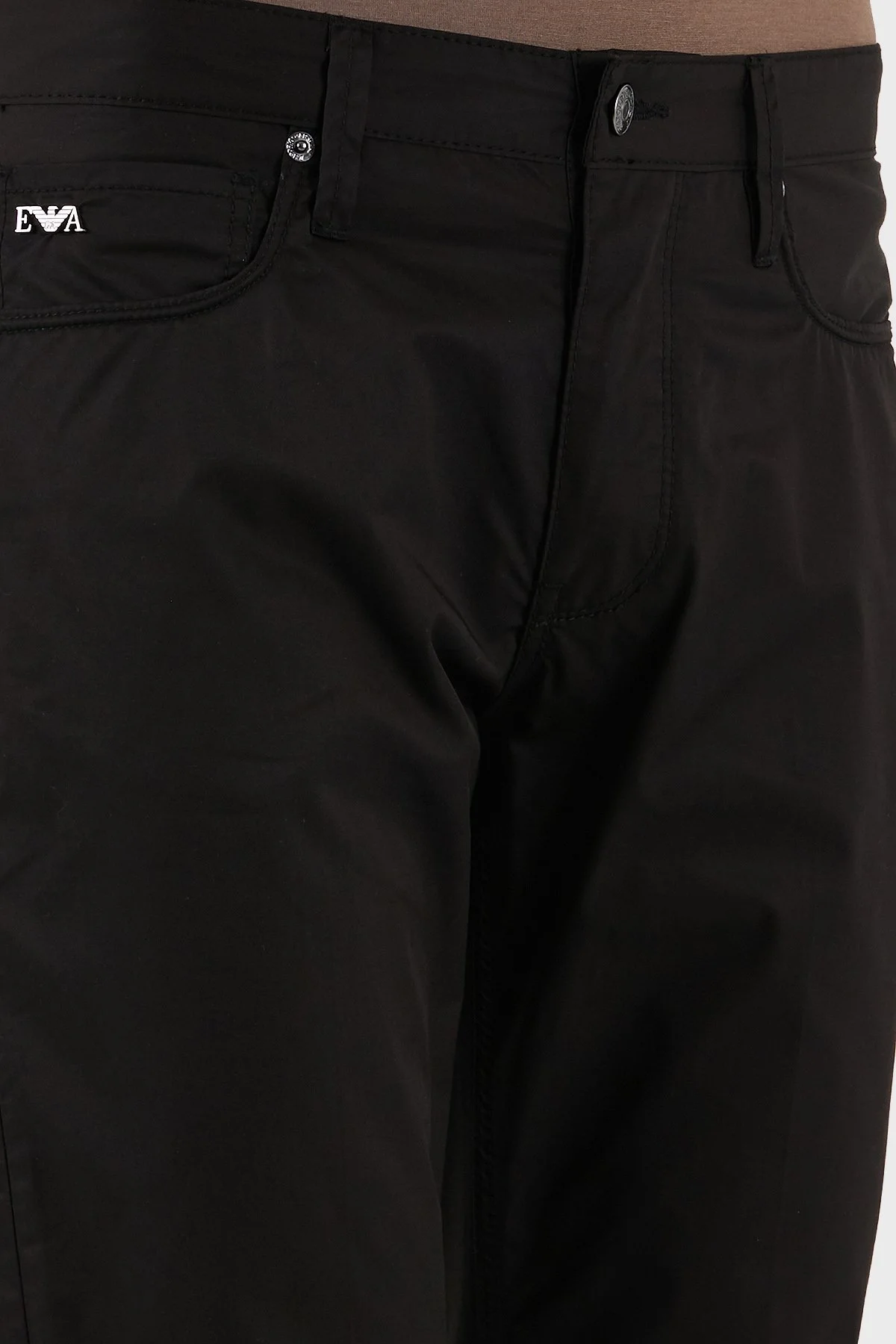 Emporio Armani % 100 Pamuk Regular Fit Normal Bel Düz Paça Erkek Pantolon EM000668 AF14253 UC001 SİYAH - 11