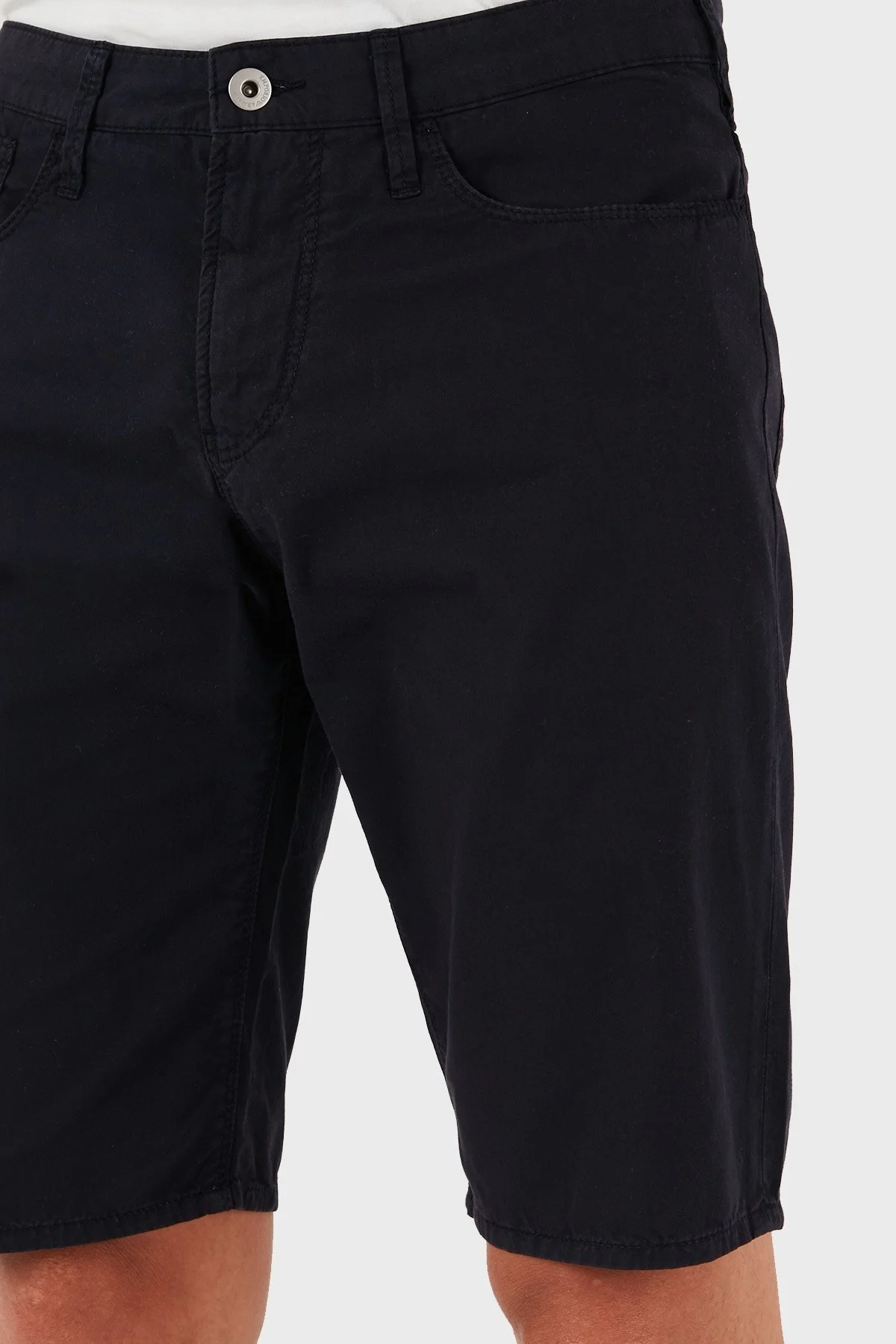 Emporio Armani % 100 Pamuk Regular Fit Normal Bel Düz Paça Erkek Short 3Z1PA6 1N1ZZ 0922 LACİVERT - 5