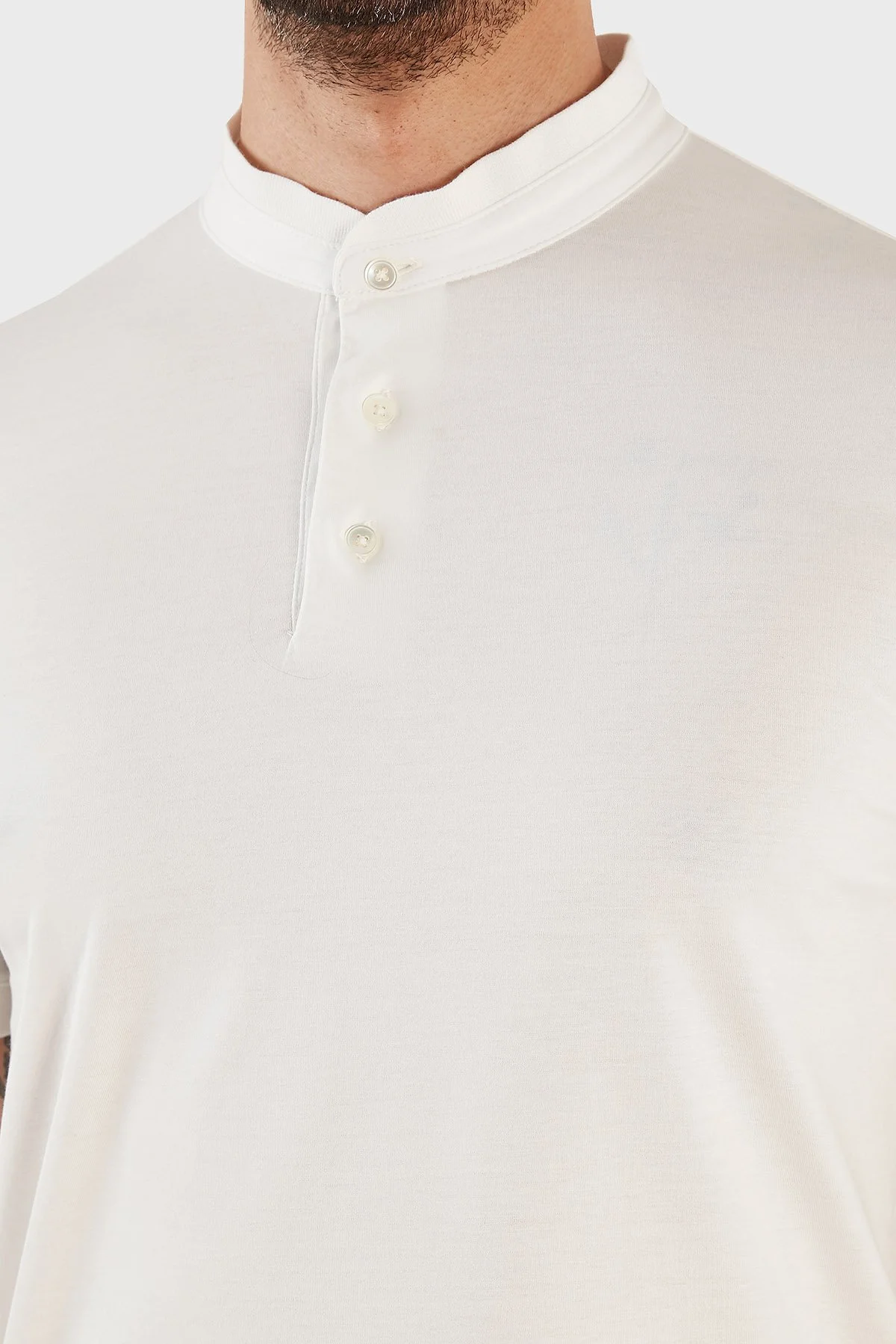 Emporio Armani % 100 Pamuk Regular Fit Triko Düğmeli Erkek Polo T Shirt 3R1F71 1JGYZ 01H8 BEYAZ - 5