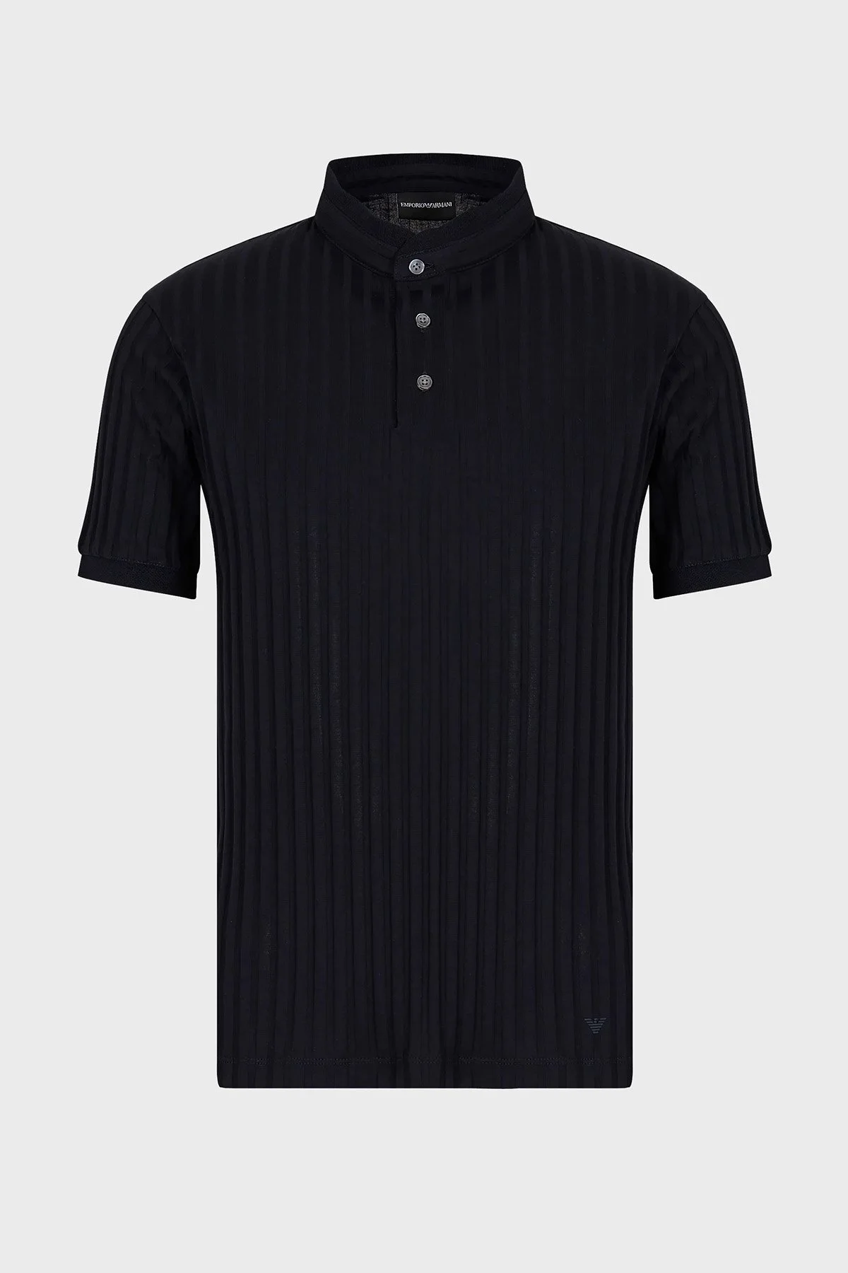 Emporio Armani % 100 Pamuk Regular Fit Triko Düğmeli Erkek Polo T Shirt 3R1F71 1JGYZ 09J2 SİYAH - 4