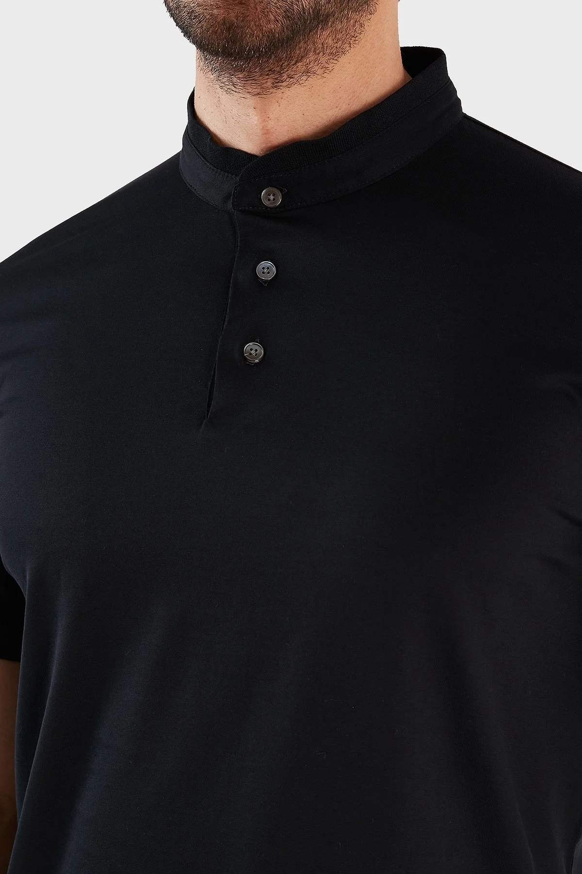 Emporio Armani % 100 Pamuk Regular Fit Triko Düğmeli Erkek Polo T Shirt 3R1F71 1JGYZ 09J5 LACİVERT - 4