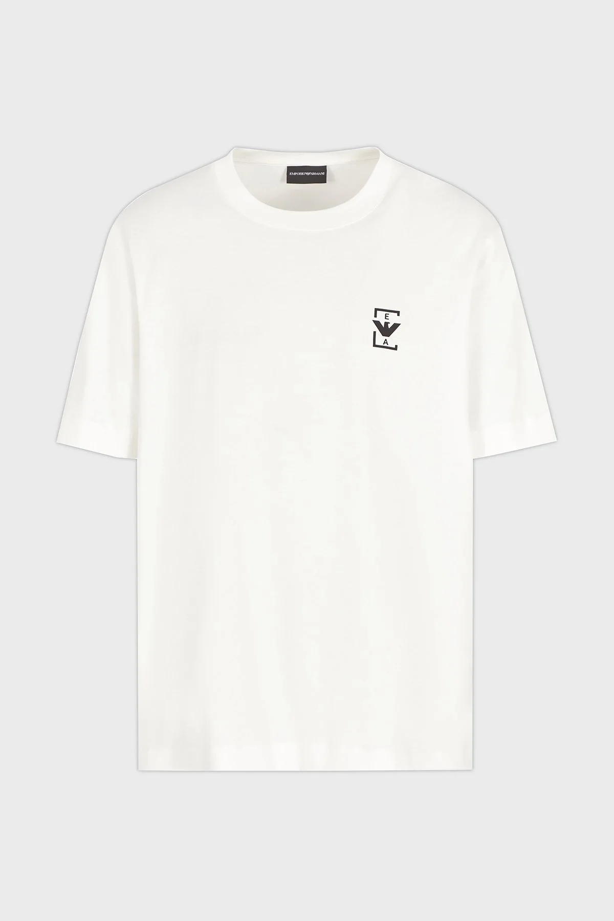 Emporio Armani % 100 Pamuk Relaxed Fit Bisiklet Yaka Erkek T Shirt EM001068 AF12926 U0003 BEYAZ - 4