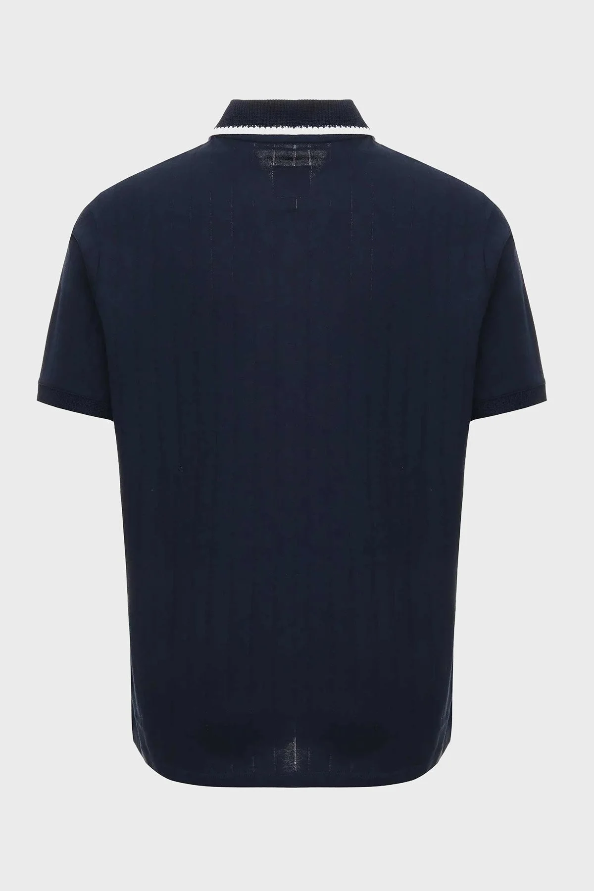 Emporio Armani % 100 Pamuk Şeritli Örgü Erkek Polo EM004780 AF23047 FB392 LACİVERT - 3