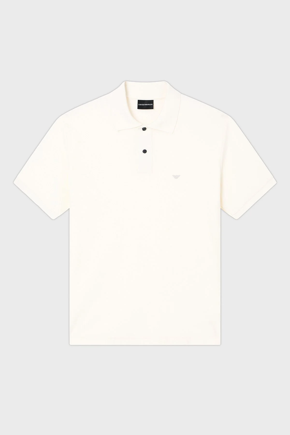 Emporio Armani % 100 Pamuk Slim Fit Düğmeli Erkek Polo EM005239 AF10497 U1055 EKRU - 5