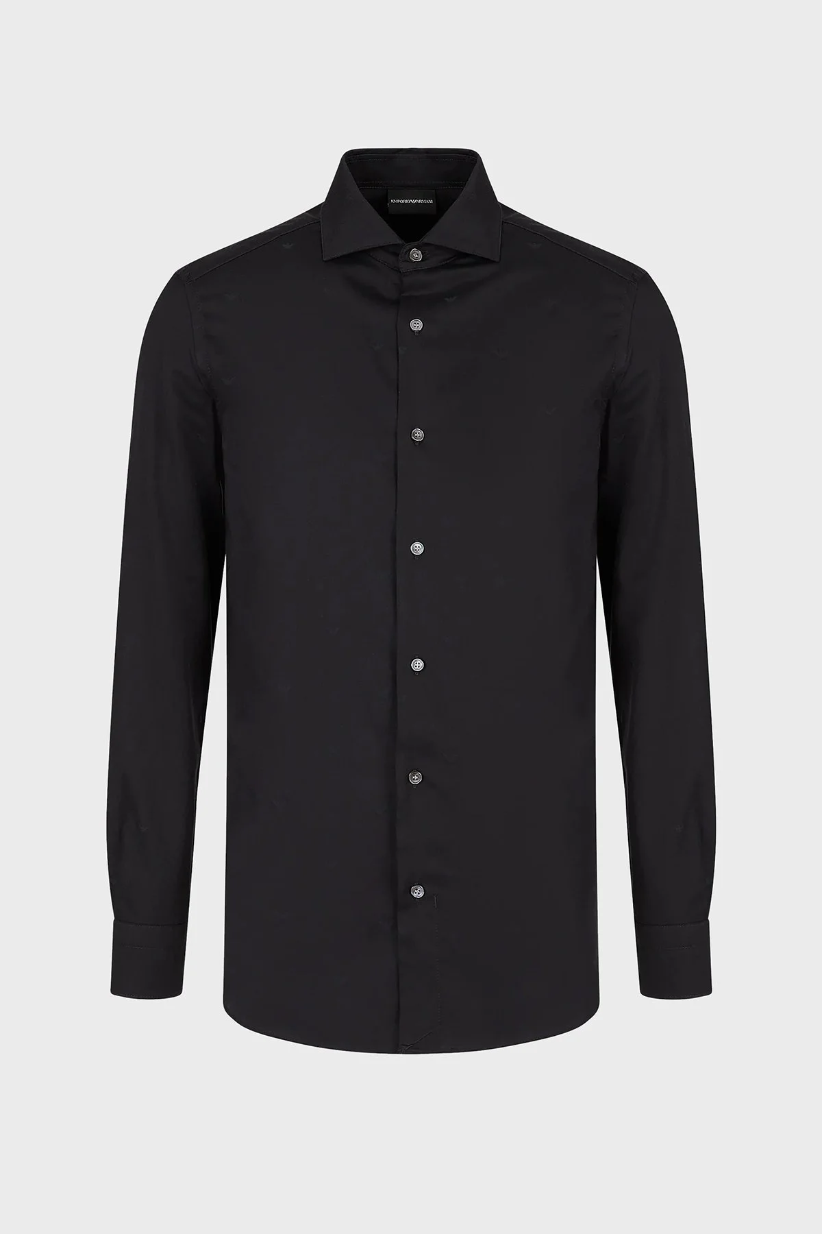 Emporio Armani % 100 Pamuk Slim Fit Erkek Gömlek 6L1C86 1NT9Z F005 SİYAH - 4