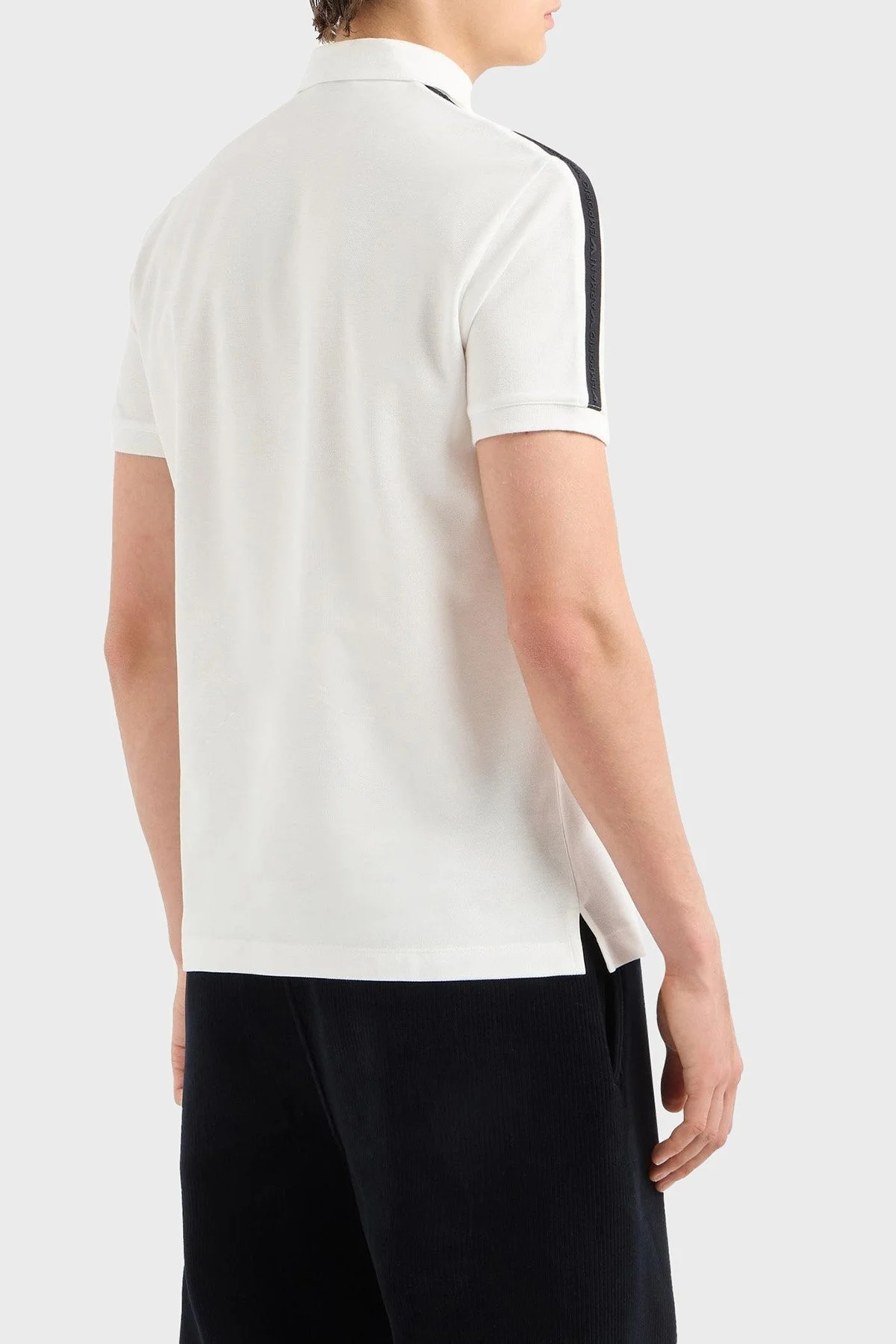 Emporio Armani % 100 Pamuk Slim Fit Erkek Polo Yaka T Shirt 6D1F81 1JCYZ 0101 BEYAZ - 3