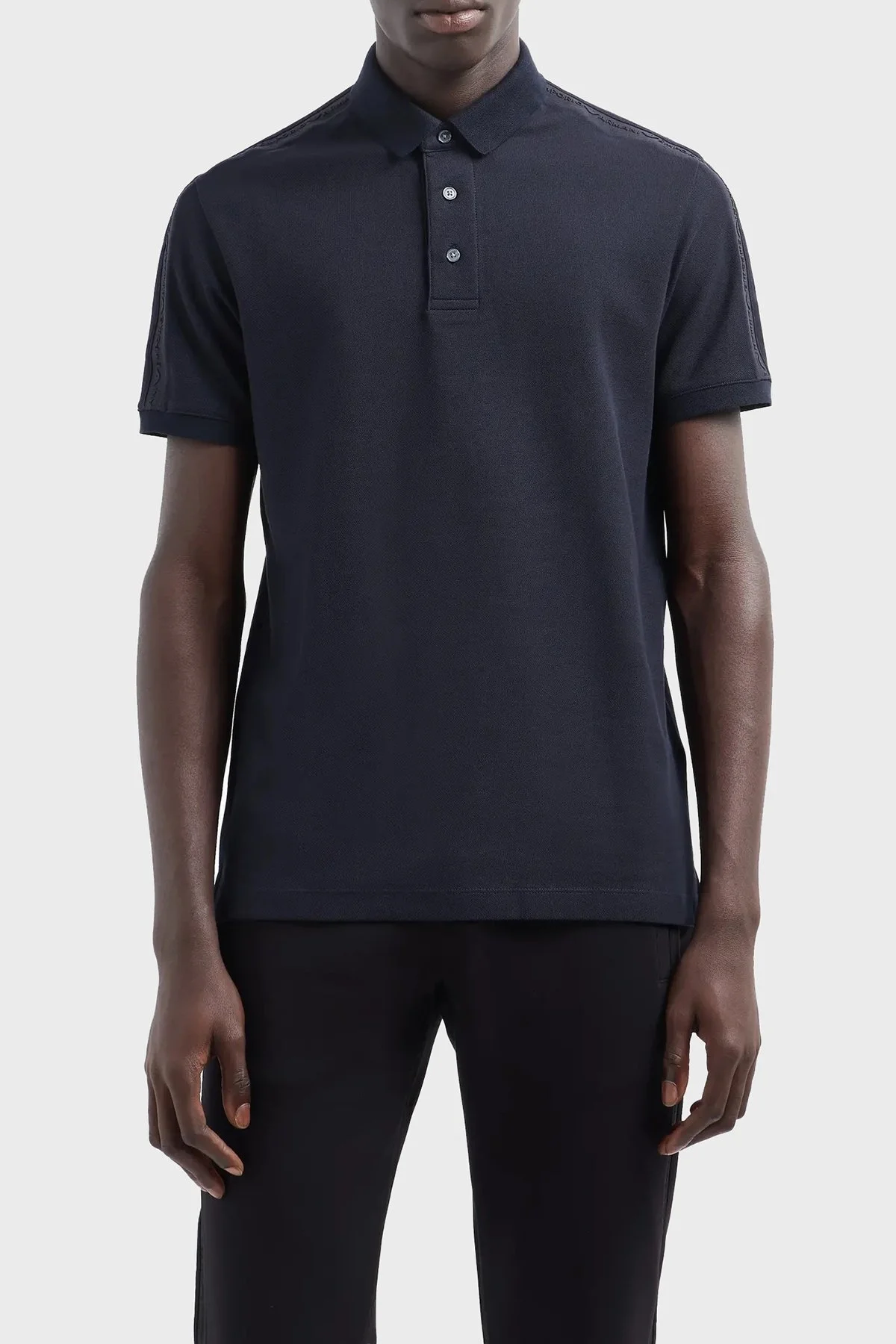 Emporio Armani % 100 Pamuk Slim Fit Erkek Polo Yaka T Shirt 6D1F81 1JCYZ 0920 LACİVERT - 1