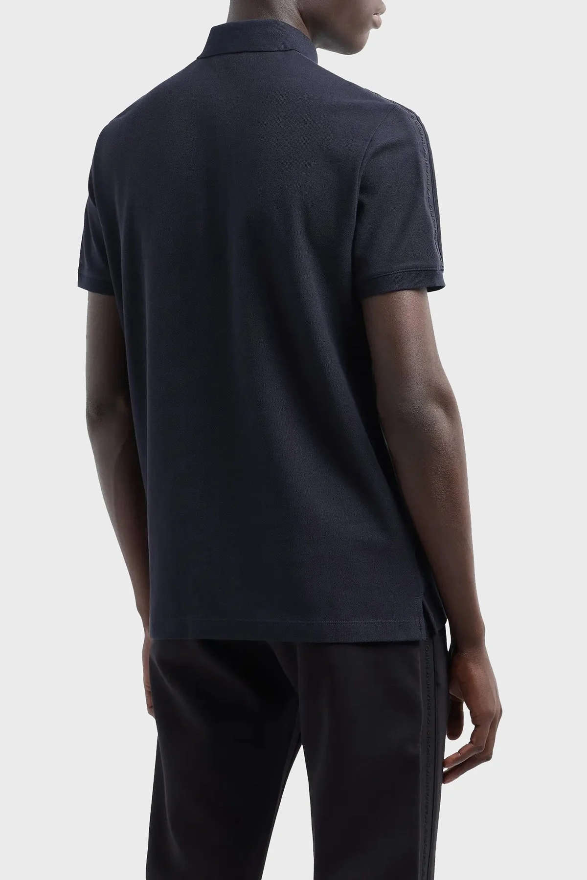Emporio Armani % 100 Pamuk Slim Fit Erkek Polo Yaka T Shirt 6D1F81 1JCYZ 0920 LACİVERT - 2