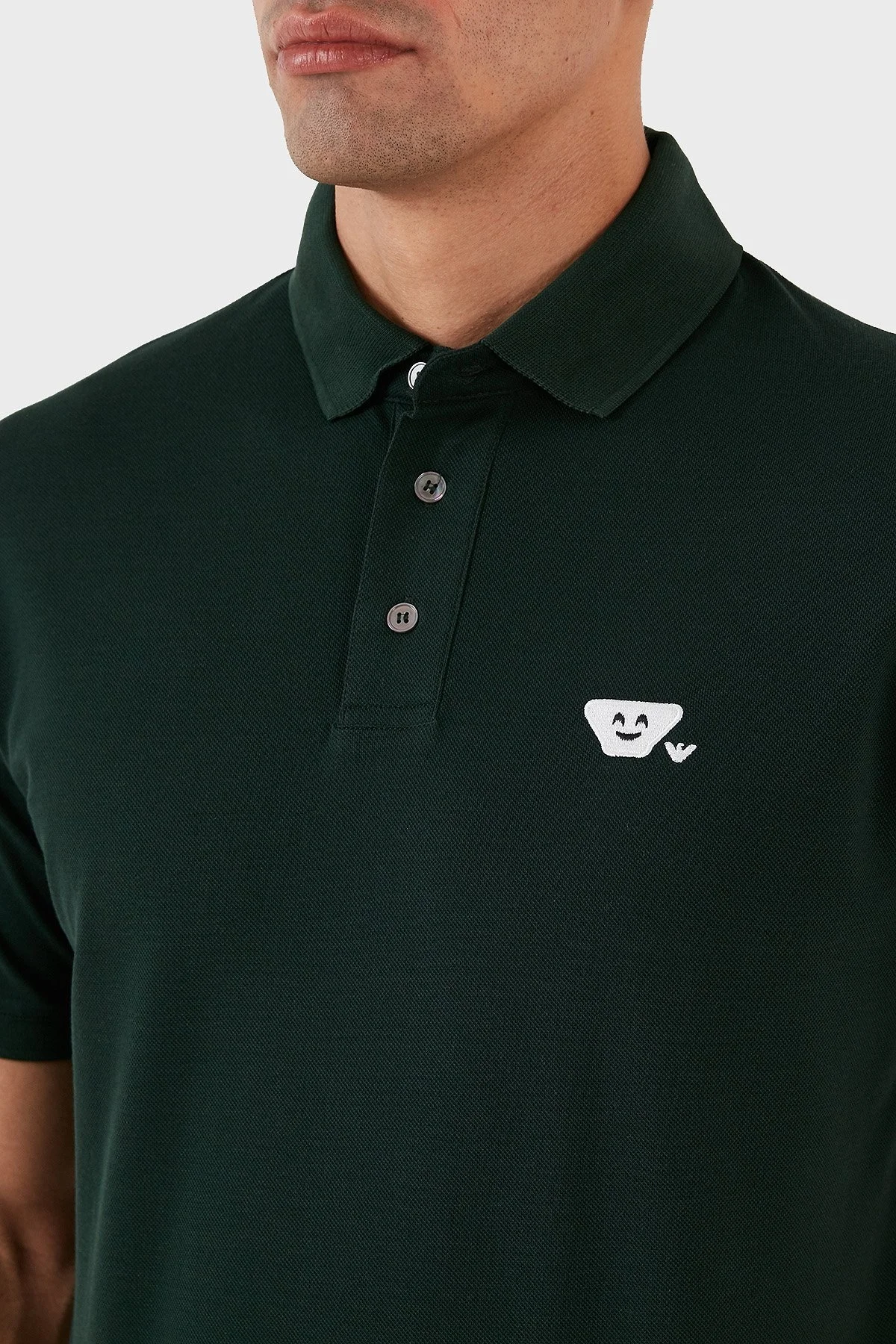 Emporio Armani % 100 Pamuk Slim Fit Erkek Polo Yaka T Shirt 8N1FAL 1JTKZ 0590 HAKİ - 5