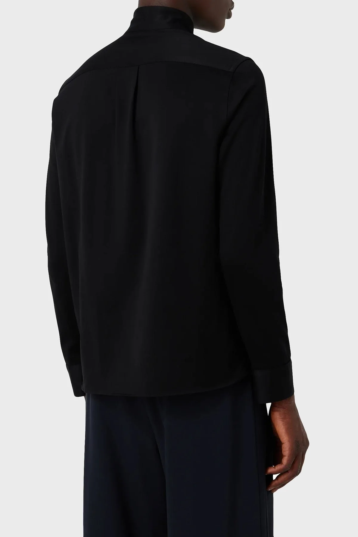 Emporio Armani % 100 Pamuk Uzun Kol Regular Fit Erkek Gömlek H41F37 01C05 999 SİYAH - 2