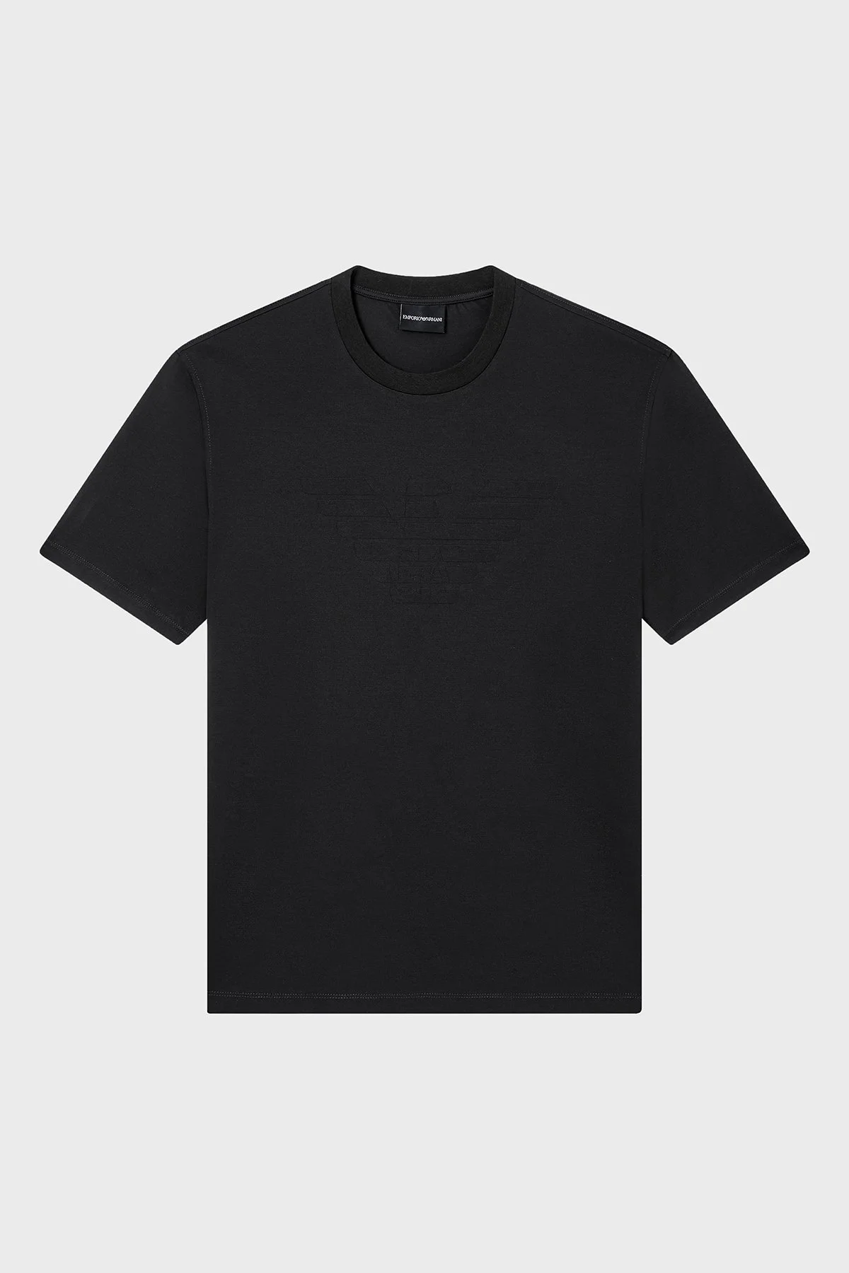 Emporio Armani %100 Pamuk Yuvarlak Yaka Erkek T Shirt EM004593 AF10762 FC301 Siyah - 1