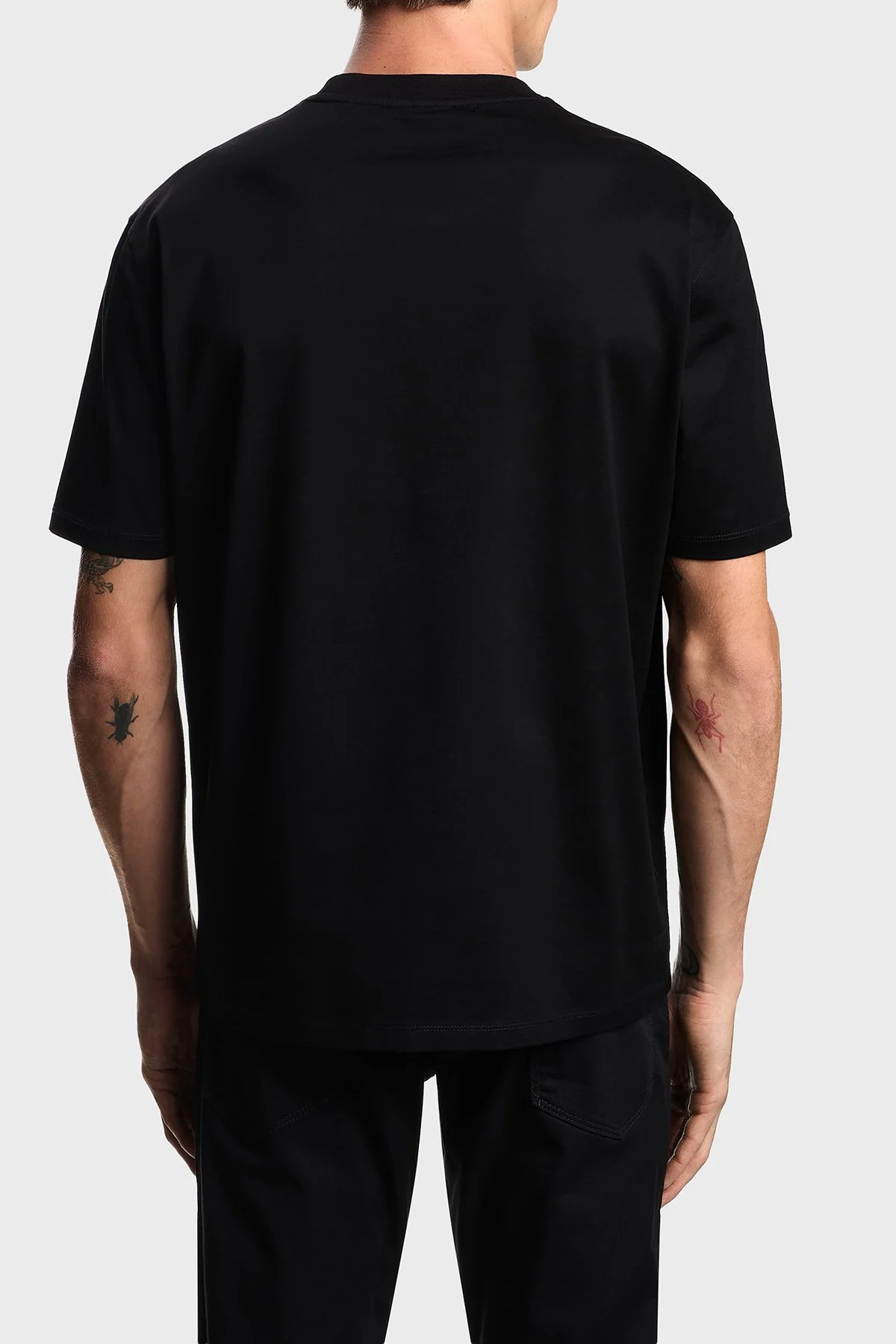Emporio Armani %100 Pamuk Yuvarlak Yaka Erkek T Shirt EM004593 AF10762 FC301 Siyah - 4