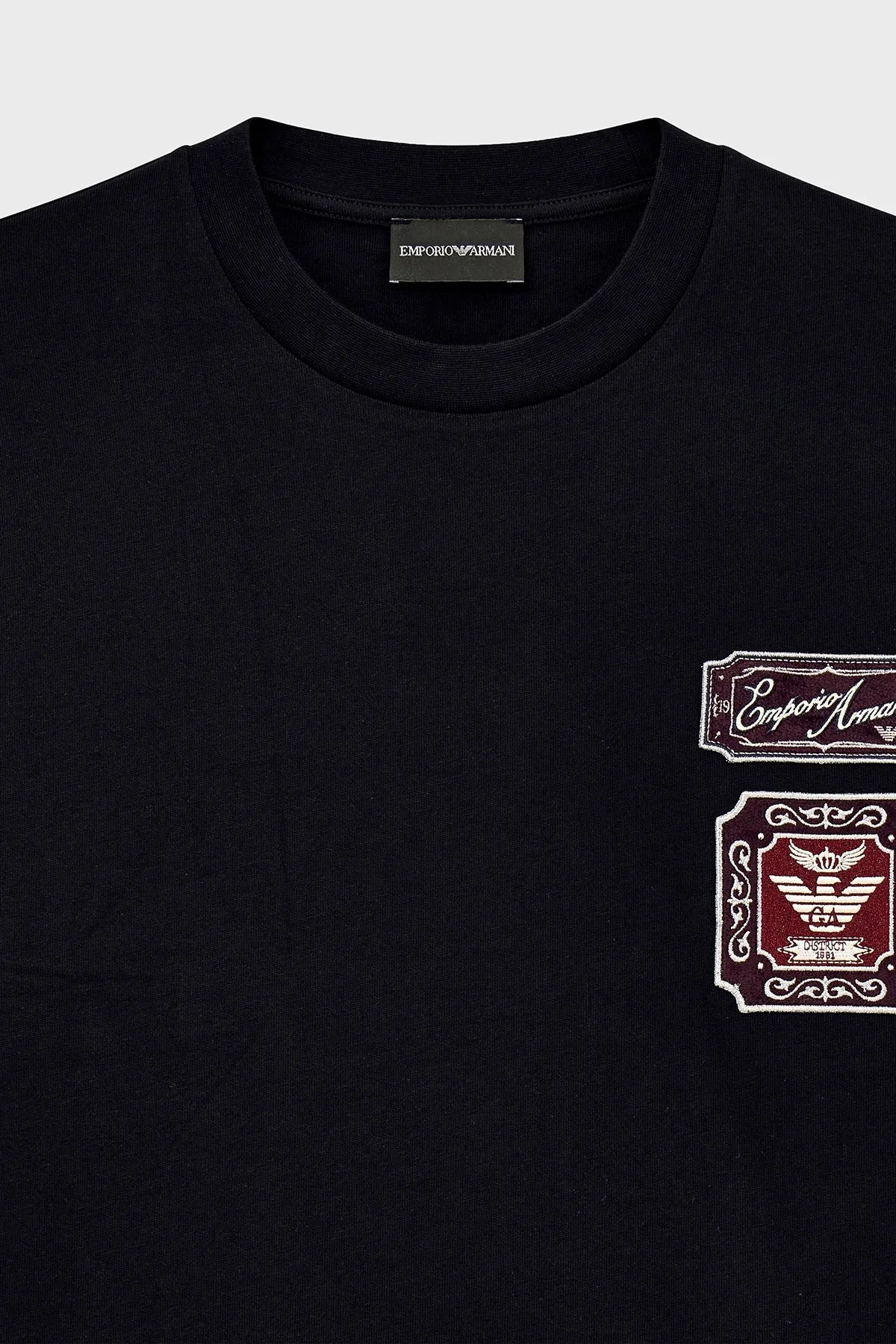 Emporio Armani %100 Pamuk Yuvarlak Yaka Regular Erkek T Shirt EM007320 AF13715 UC001 Siyah - 5