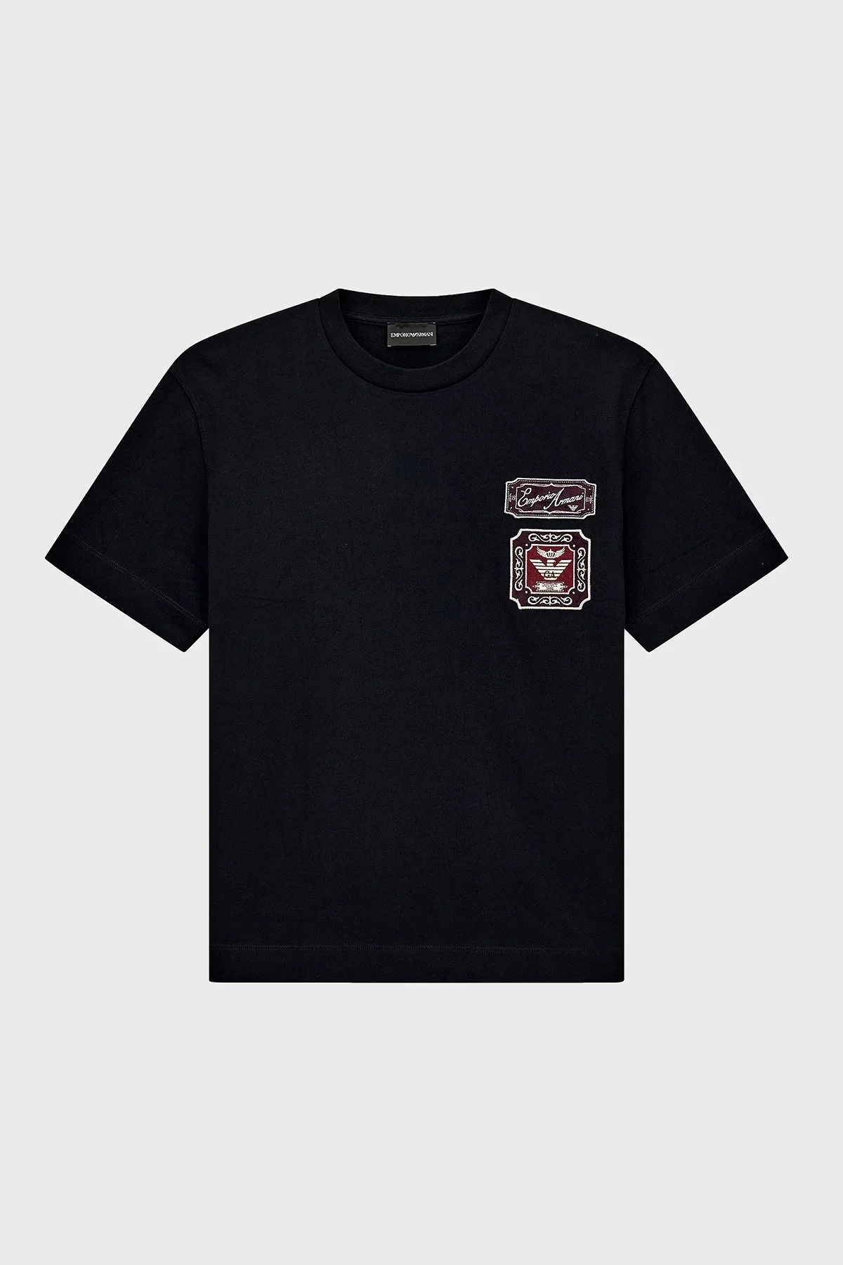 Emporio Armani %100 Pamuk Yuvarlak Yaka Regular Erkek T Shirt EM007320 AF13715 UC001 Siyah - 6