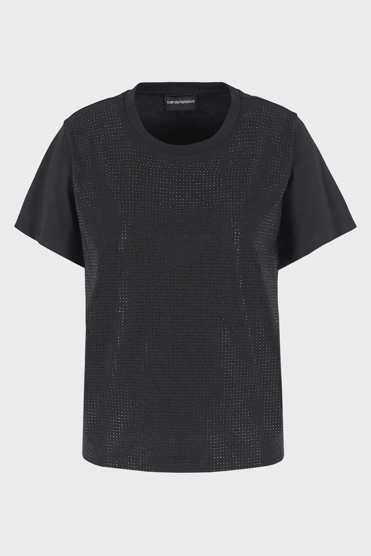 Emporio Armani % 100 Pamuklu Bisiklet Yaka Bayan T Shirt 6D2T7F 2JFNZ 0999 SİYAH - 5