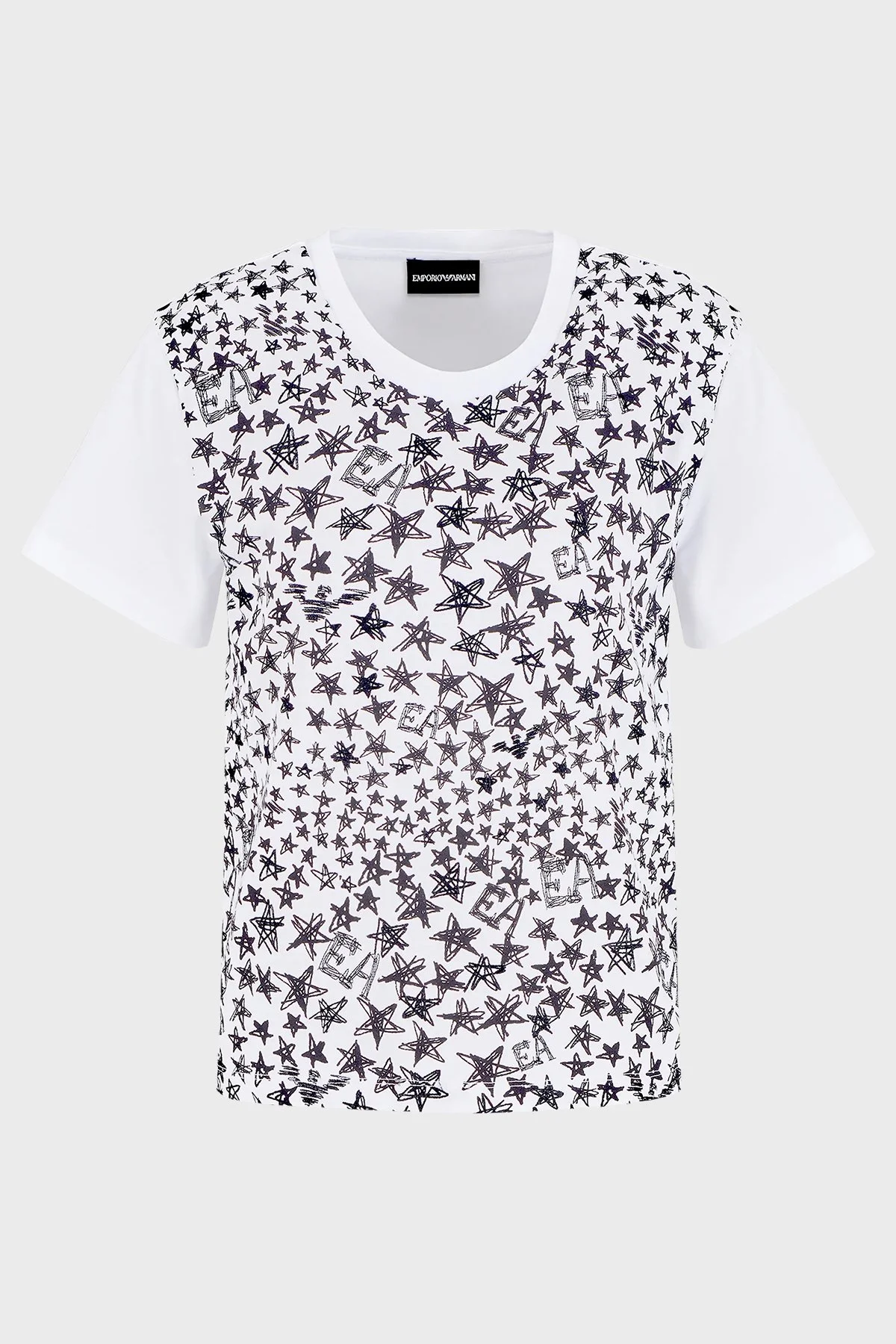 Emporio Armani % 100 Pamuklu Bisiklet Yaka Kadın T Shirt 6D2T7L 2JIDZ 0100 BEYAZ - 5