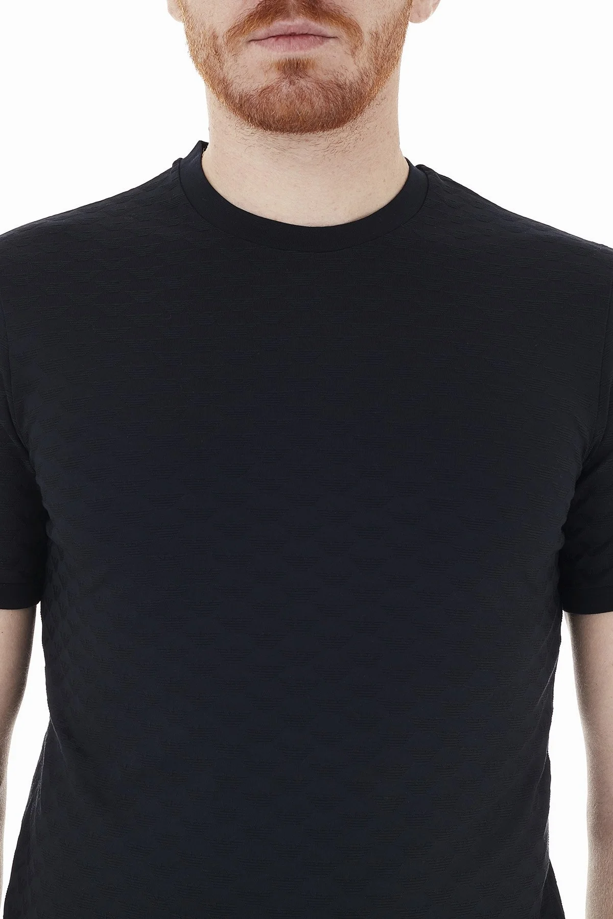 Emporio Armani % 100 Pamuklu Bisiklet Yaka Erkek T Shirt 8N1TL7 1JHWZ 0920 LACİVERT - 6