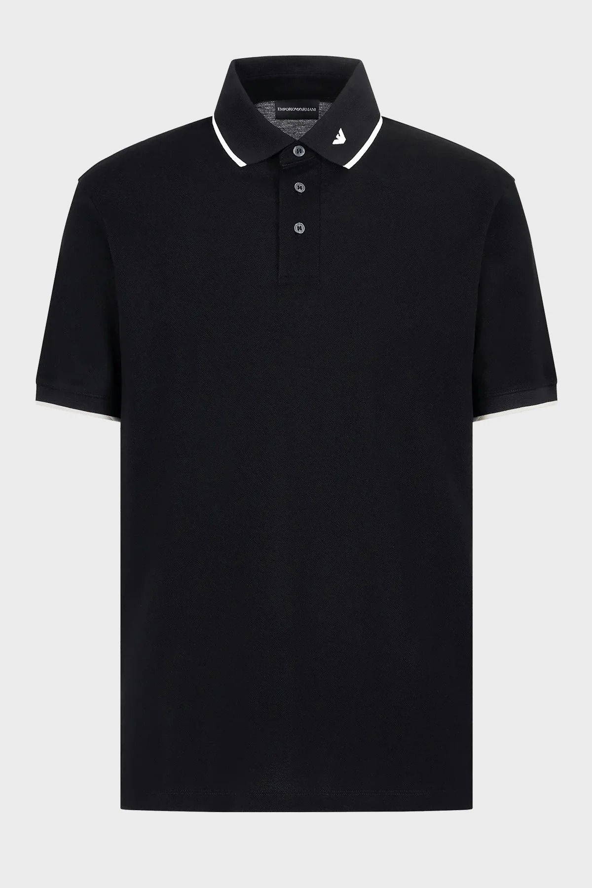 Emporio Armani % 100 Pamuklu Erkek Polo Yaka T Shirt 6D1F65 1JTKZ 00B9 SİYAH - 5