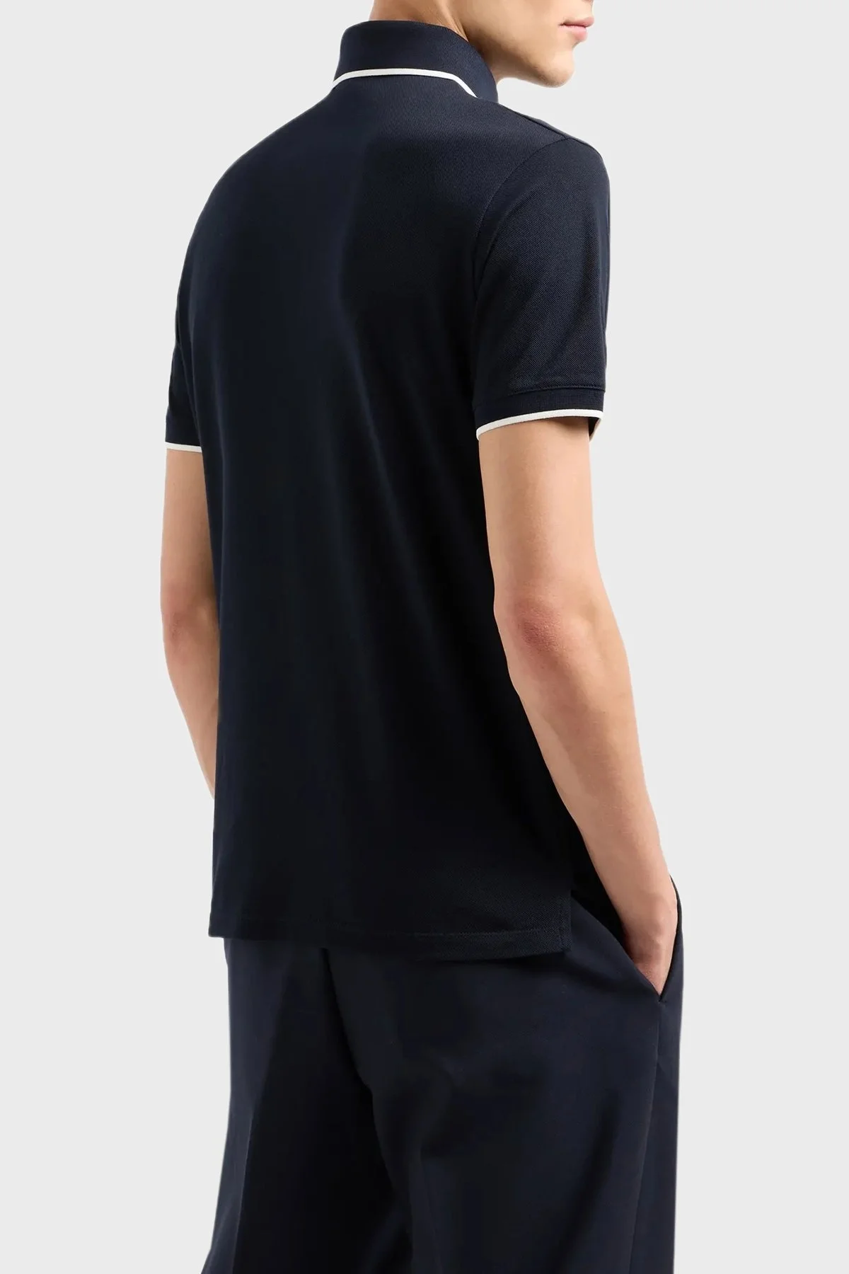 Emporio Armani% 100 Pamuklu Erkek Polo Yaka T Shirt 6D1F65 1JTKZ 0993 LACİVERT - 2