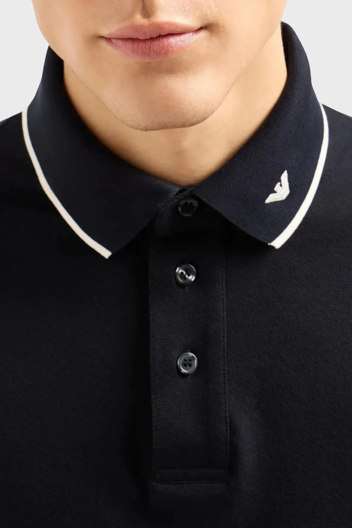 Emporio Armani% 100 Pamuklu Erkek Polo Yaka T Shirt 6D1F65 1JTKZ 0993 LACİVERT - 4