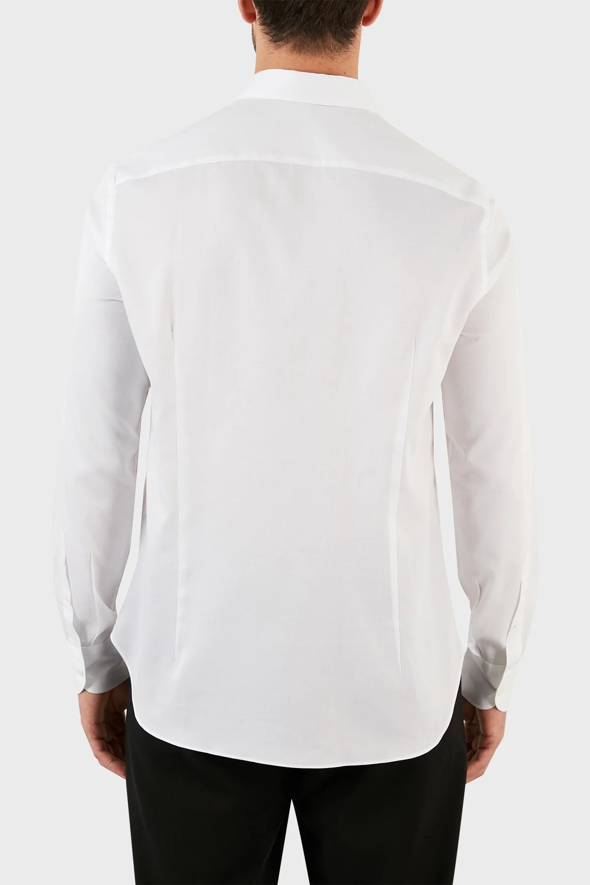 Emporio Armani % 100 Pamuklu Regular Fit Erkek Gömlek 6L1C86 1N8LZ 0100 BEYAZ - 6