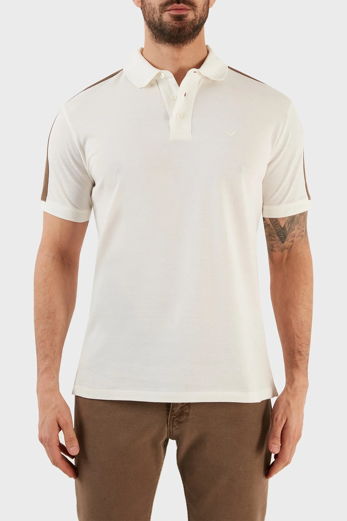 Emporio Armani Erkek T Shirt 3R1F72 1JTKZ 0101 BEYAZ - 1