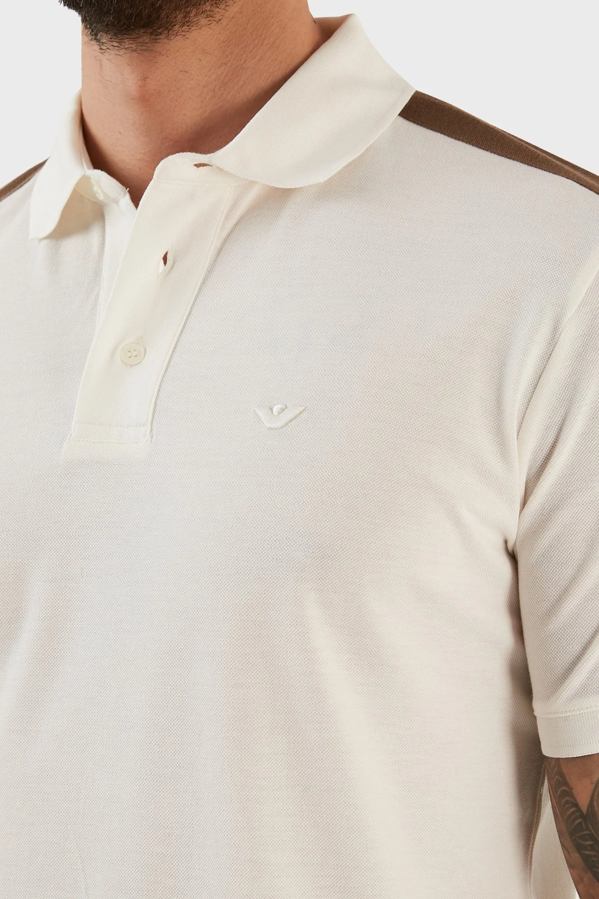 Emporio Armani Erkek T Shirt 3R1F72 1JTKZ 0101 BEYAZ - 4