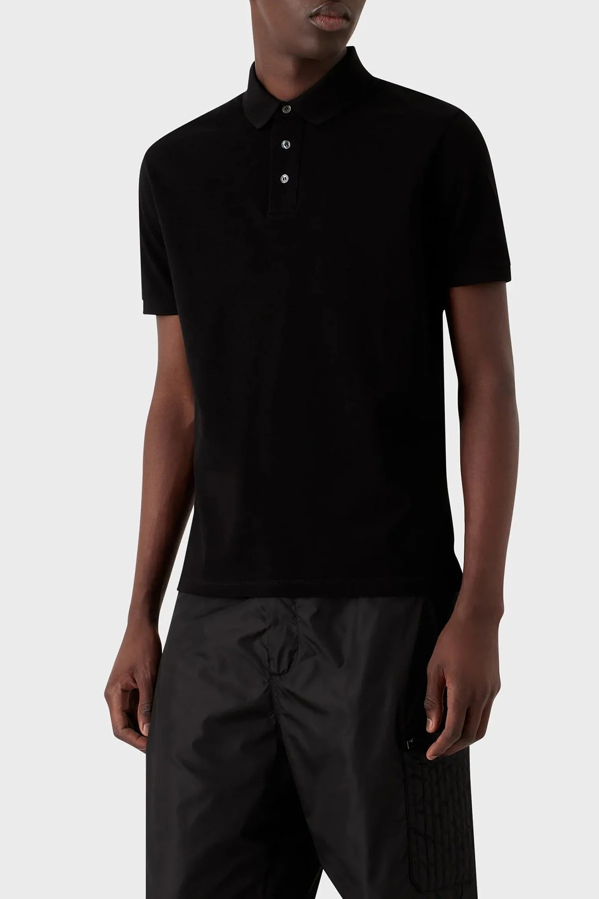 Emporio Armani % 100 Pamuklu Regular Fit Erkek Polo T Shirt 3R1FG4 1JTKZ 0079 SİYAH - 1