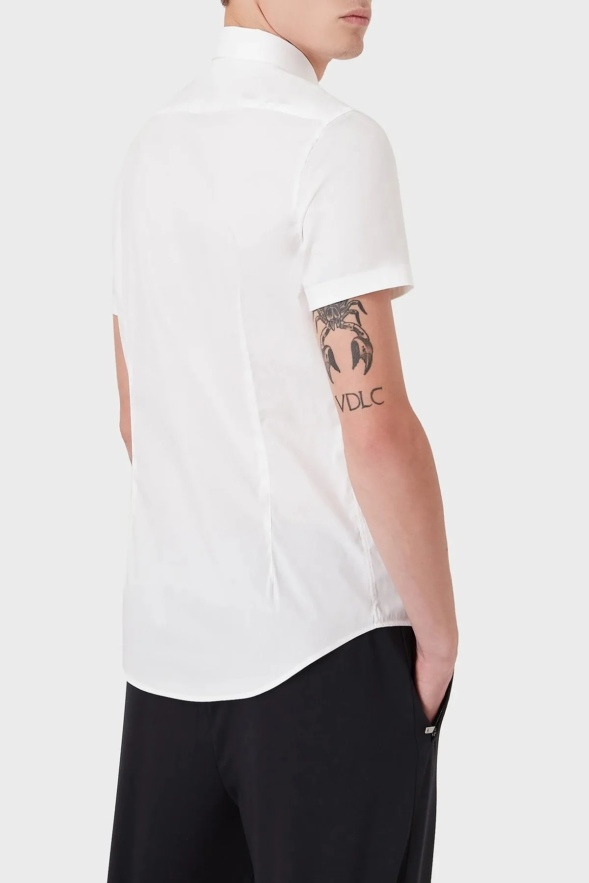 Emporio Armani % 100 Pamuklu Regular Fit Kısa Kollu Erkek Gömlek 8N1C91 1NI9Z 0100 BEYAZ - 2