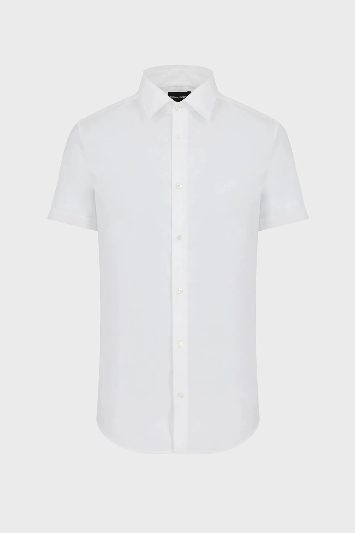 Emporio Armani % 100 Pamuklu Regular Fit Kısa Kollu Erkek Gömlek 8N1C91 1NI9Z 0100 BEYAZ - 6