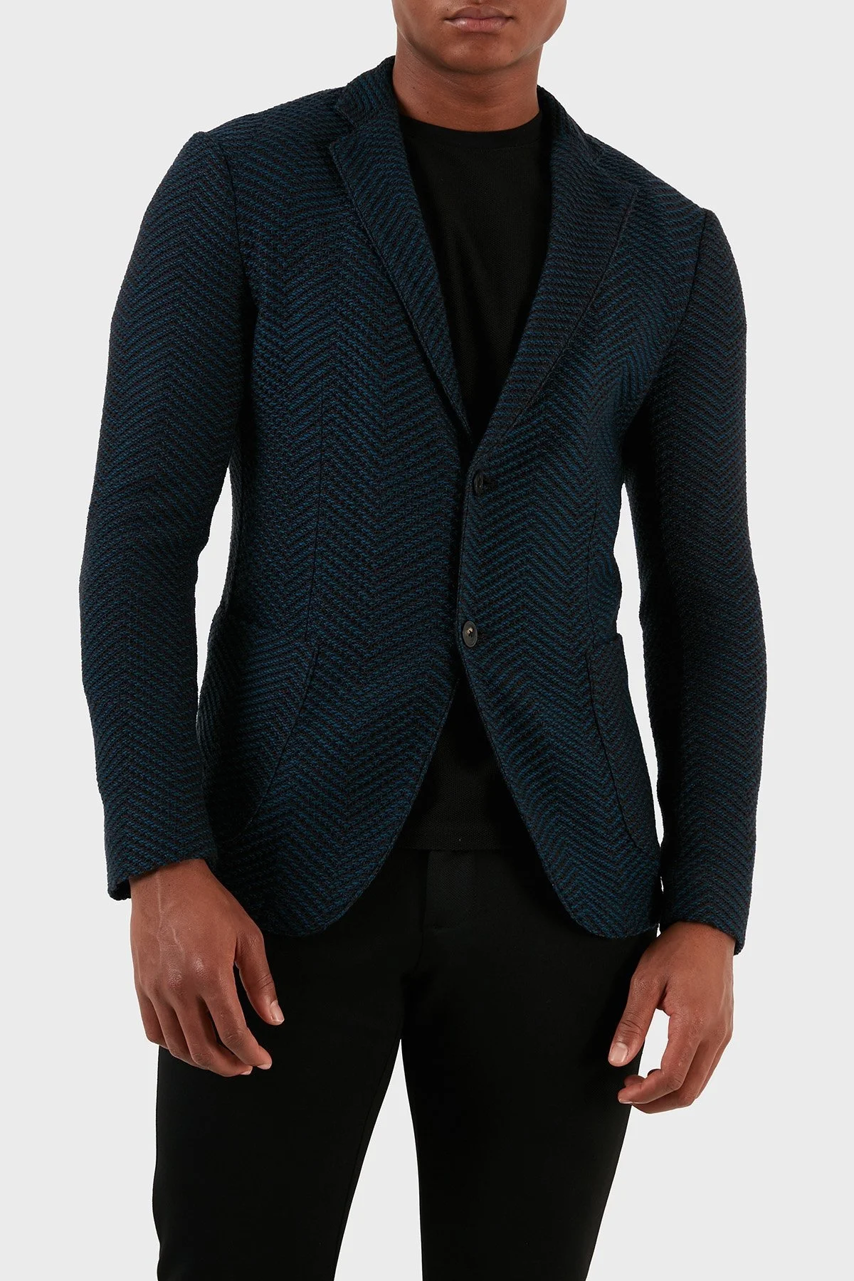 Emporio Armani % 100 Yün Blazer Erkek Ceket H41G51 E1D06 919 LACİVERT - 7