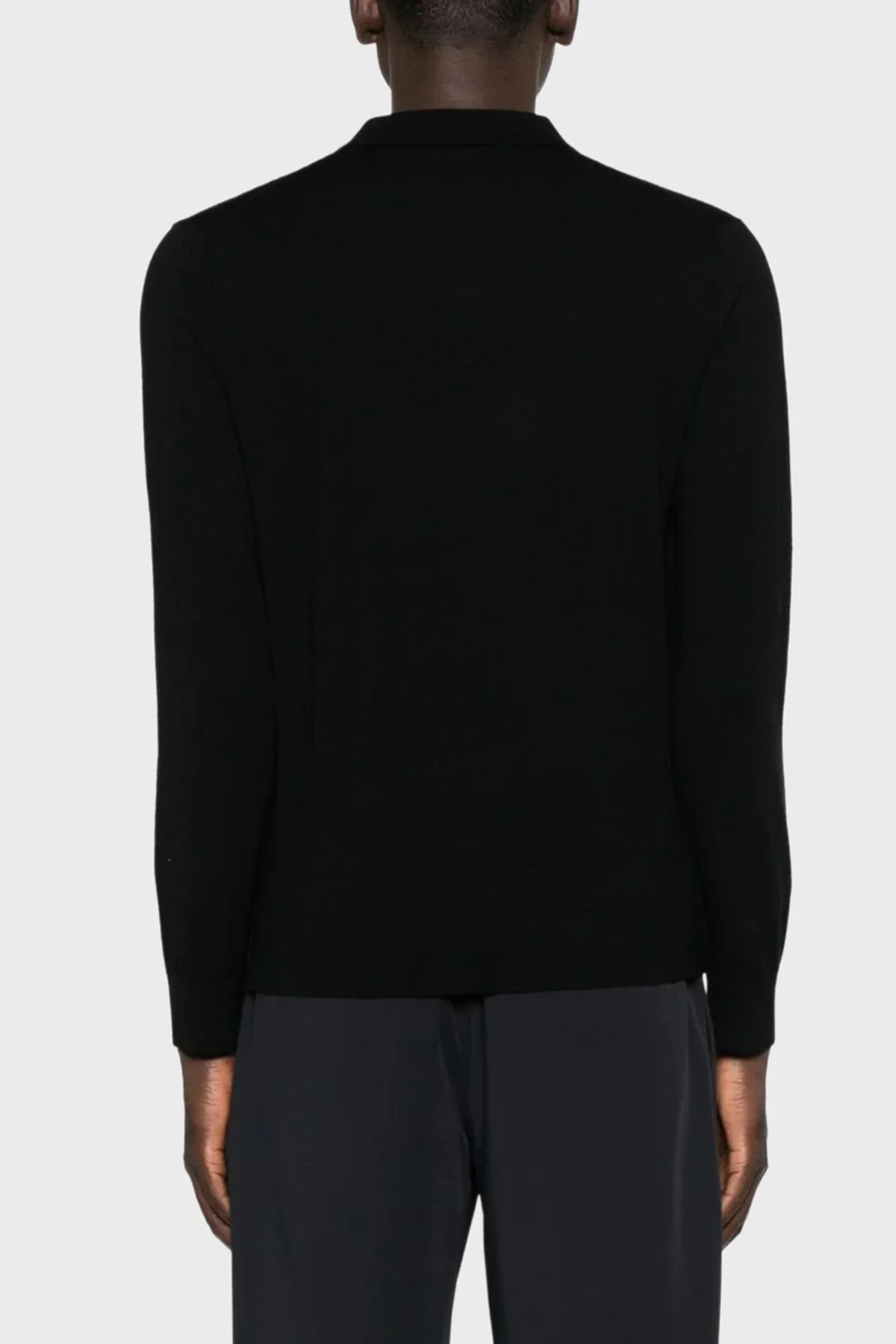 Emporio Armani % 100 Yün Regular Fit Erkek Polo Yaka Kazak EM002479 AF19543 UC001 SİYAH - 3