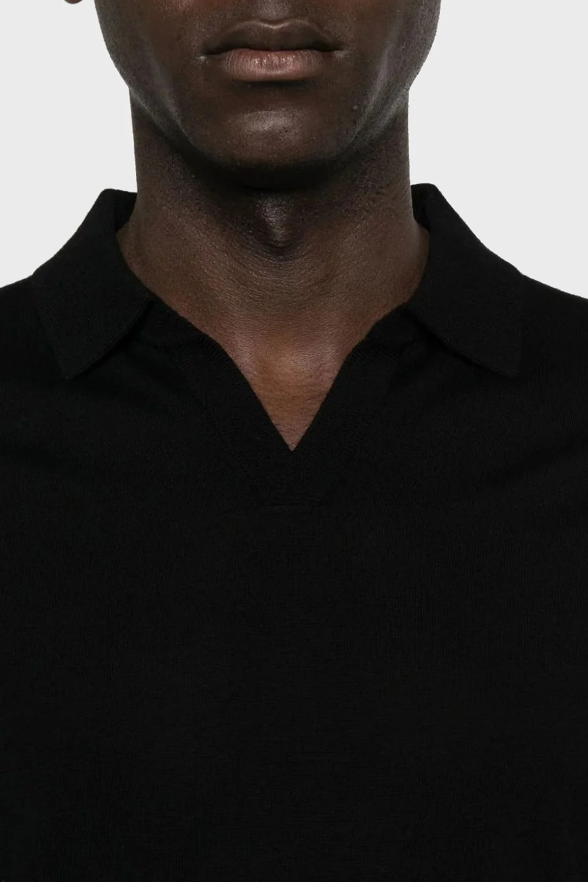 Emporio Armani % 100 Yün Regular Fit Erkek Polo Yaka Kazak EM002479 AF19543 UC001 SİYAH - 4