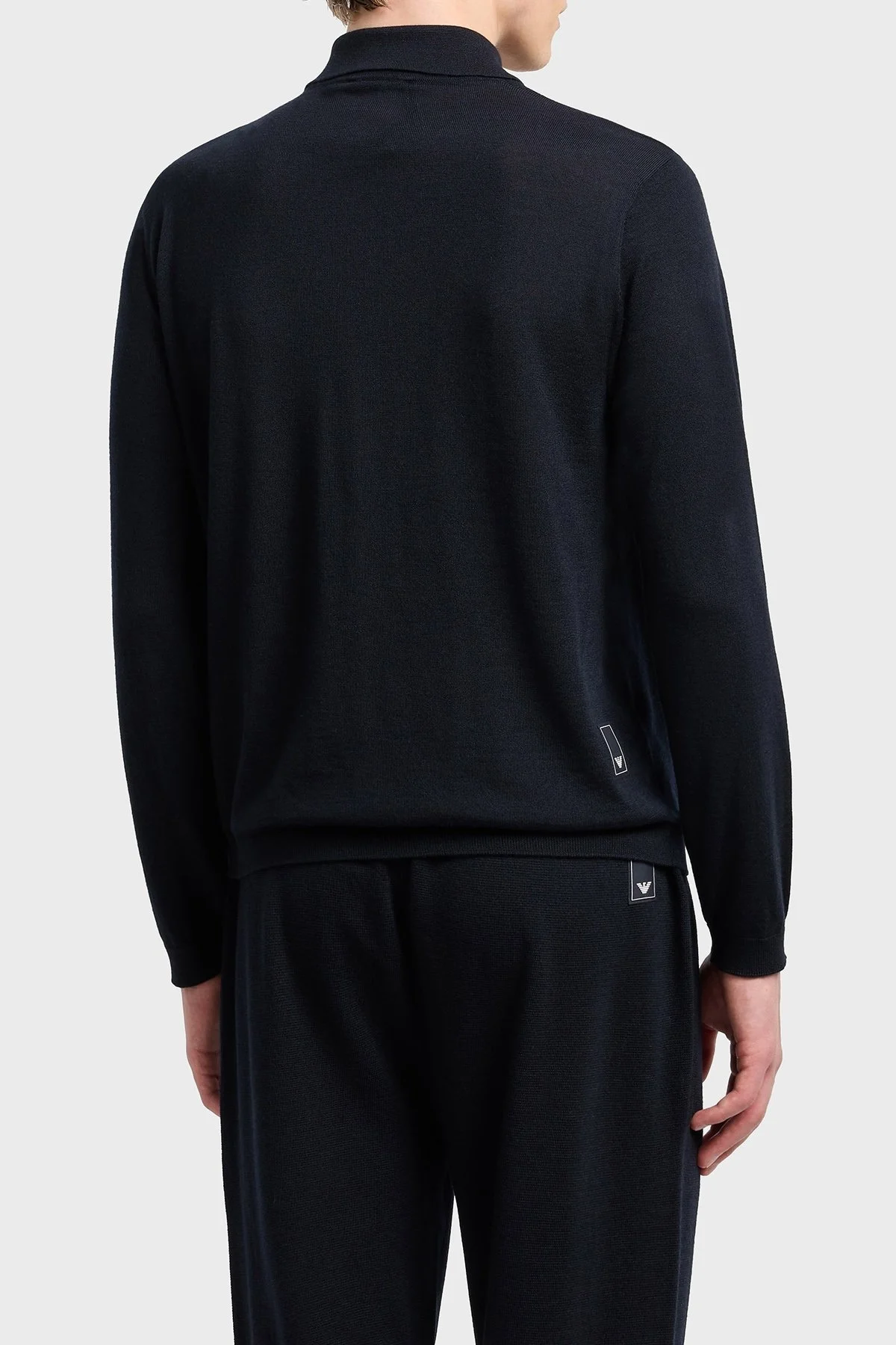 Emporio Armani % 100 Yün Regular Fit Gömlek Yaka Erkek Hırka EM001959 AF14114 UB118 LACİVERT - 3