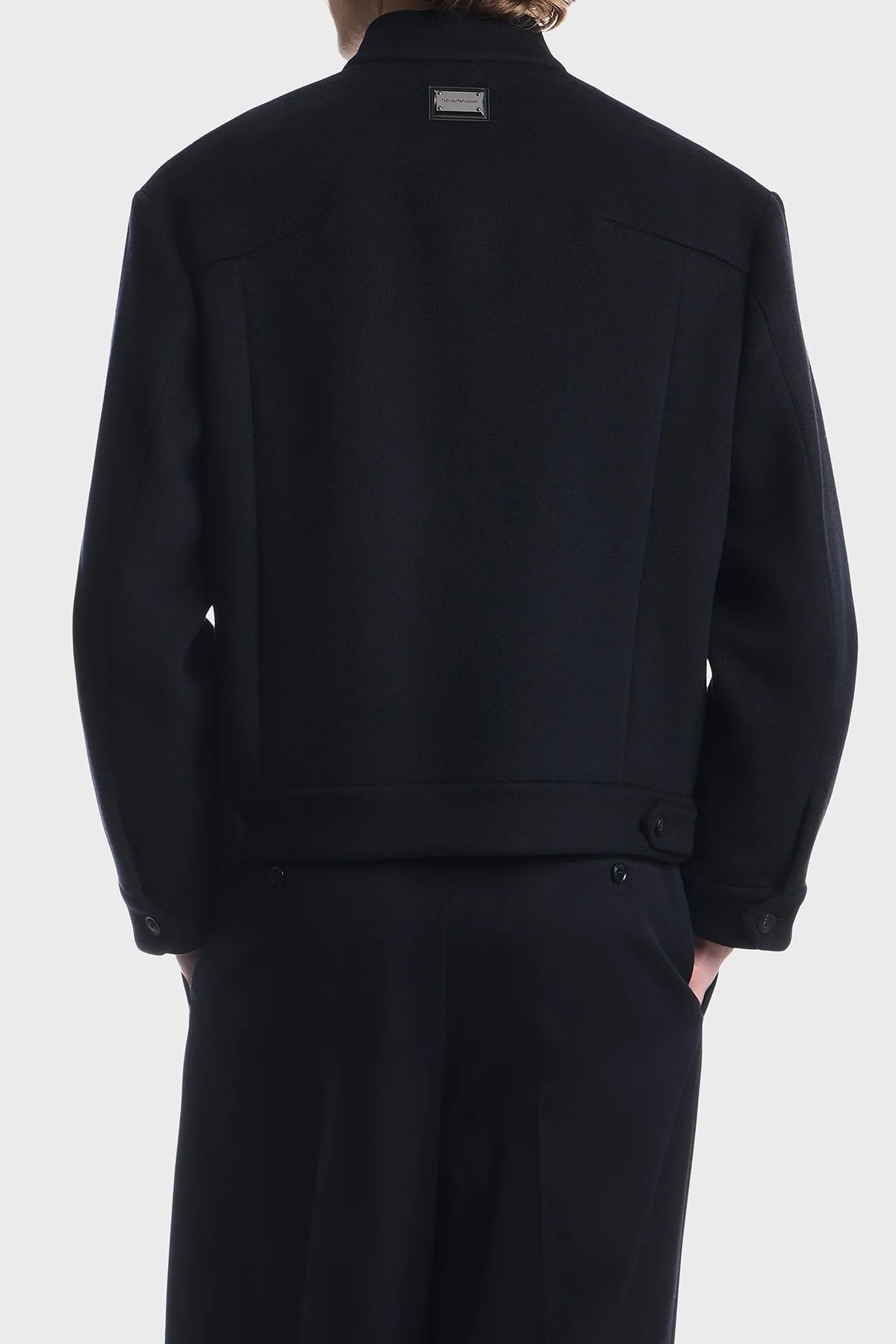 Emporio Armani % 100 Yün Regular Fit Kolej Yaka Erkek Ceket EM006725 AF27994 UB118 Lacivert - 2