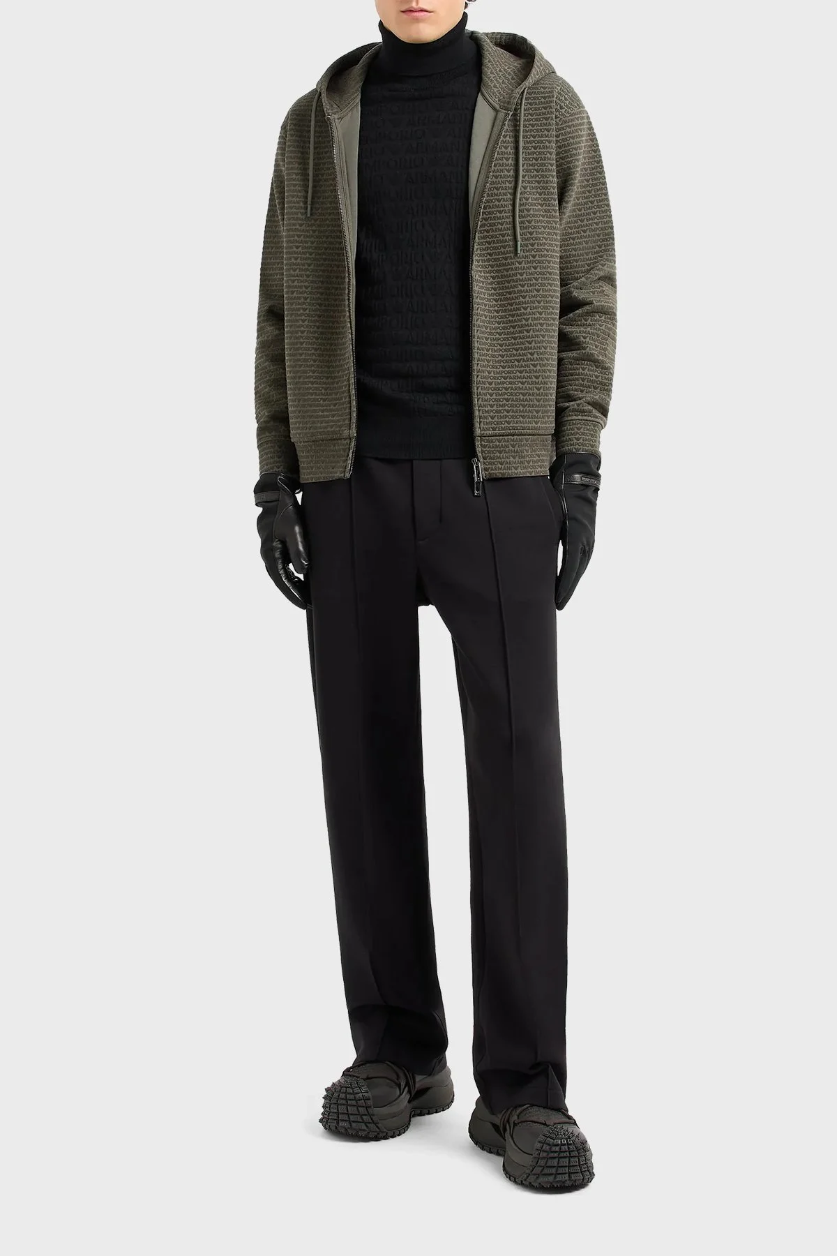Emporio Armani % 100 Yünlü Balıkçı Yaka Erkek Kazak 6D1MXJ 1MJMZ 0999 SİYAH - 2