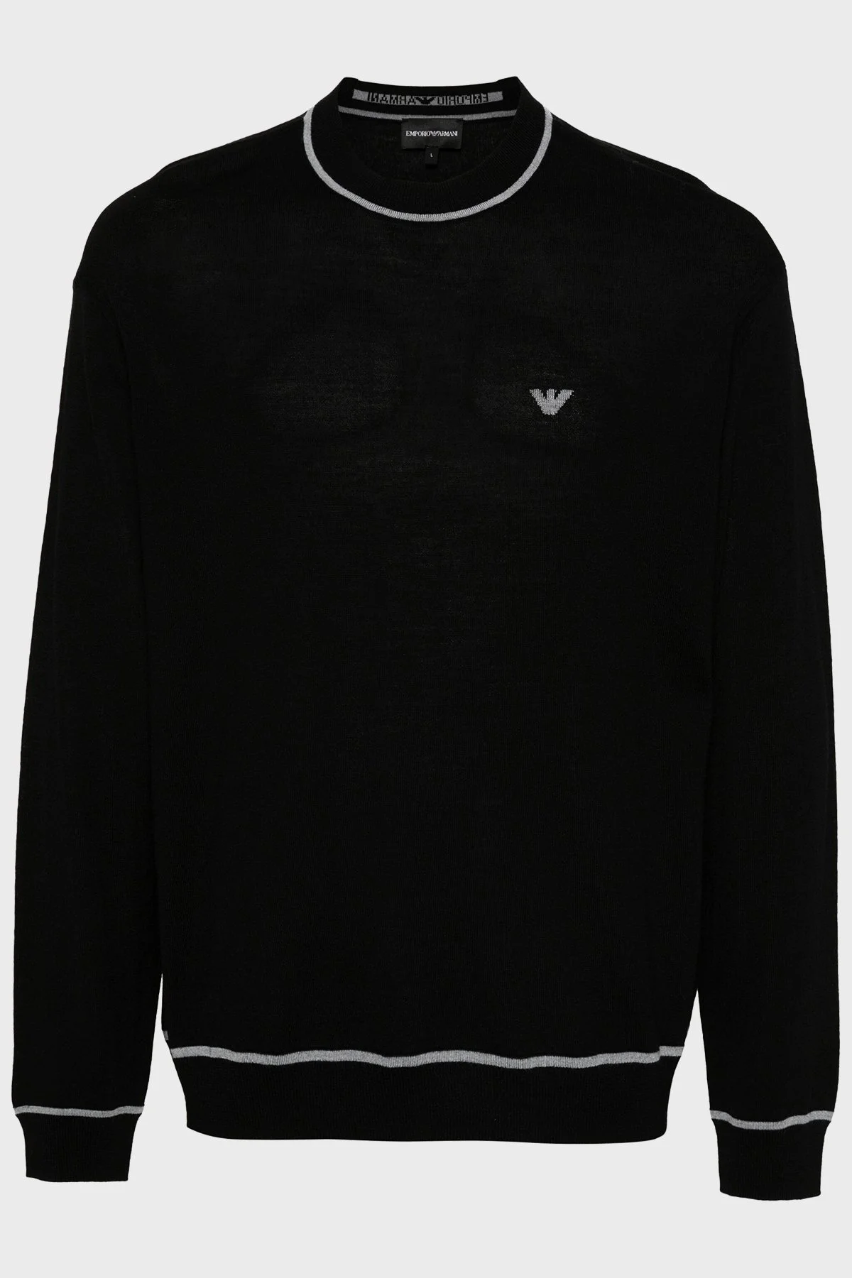 Emporio Armani % 100 Yünlü Bisiklet Yaka Erkek Kazak 6D1MXH 1MJLZ F036 SİYAH - 5