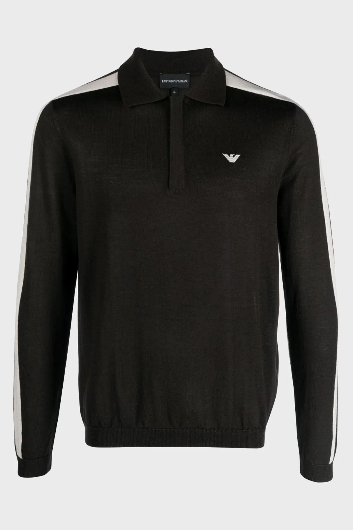 Emporio Armani % 100 Yünlü Fermuarlı Polo Yaka Erkek Kazak 6R1MU1 1MMHZ 0999 SİYAH - 5