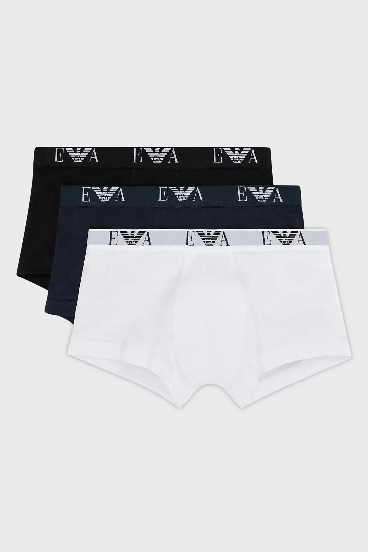 Emporio Armani 3 lü Erkek Boxer EM000259 AF14132 M0042 BEYAZ LACİVERT SİYAH - 1