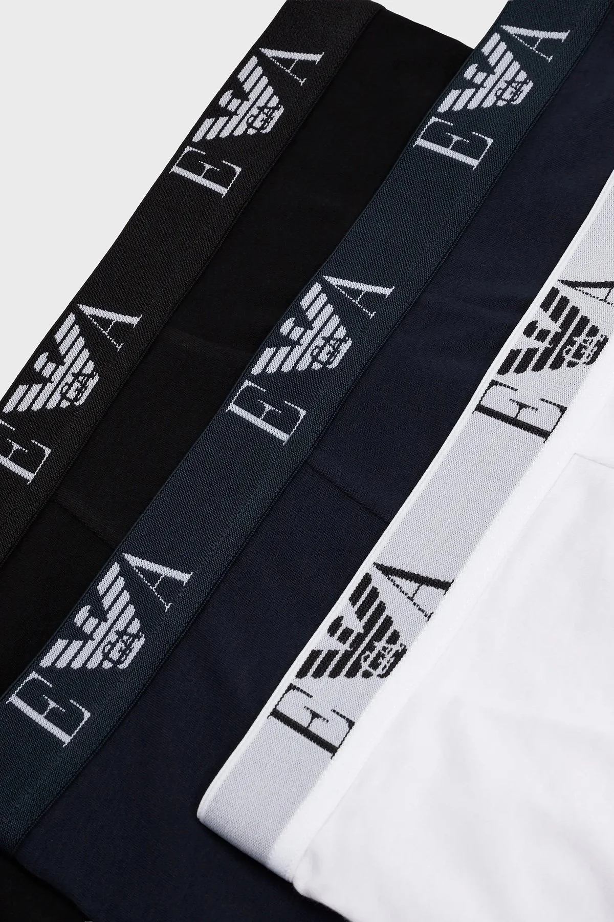 Emporio Armani 3 lü Erkek Boxer EM000259 AF14132 M0042 Beyaz-Lacivert-Siyah - 4