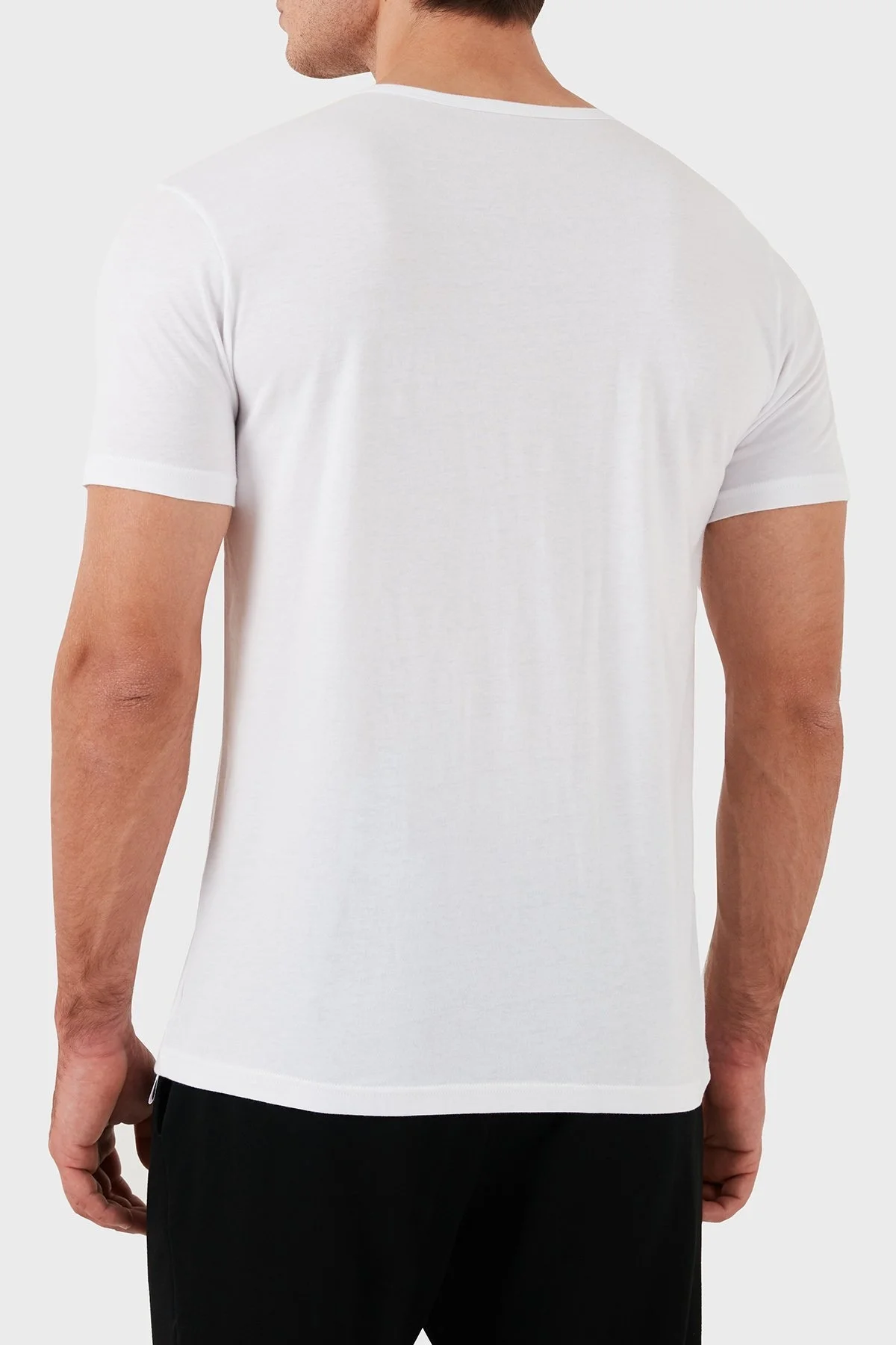 Emporio Armani 3 Pack Slim Fit Bisiklet Yaka Erkek T Shirt 110821 CC712 0010 BEYAZ - 2