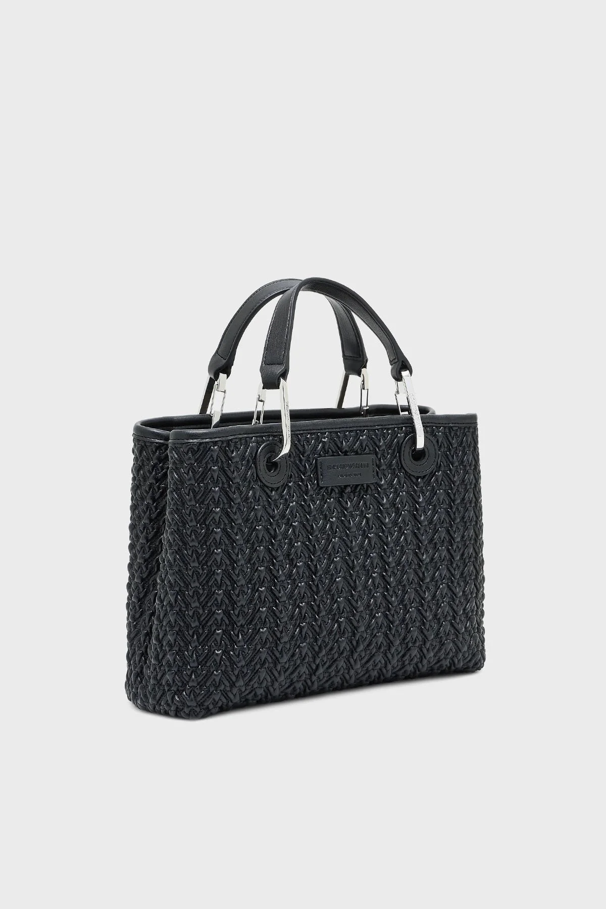 Emporio Armani 4G Kabartmalı Logolu Çıkarılabilir Askılı Bayan Çanta EW000361 AF18941 UC001 SİYAH - 6