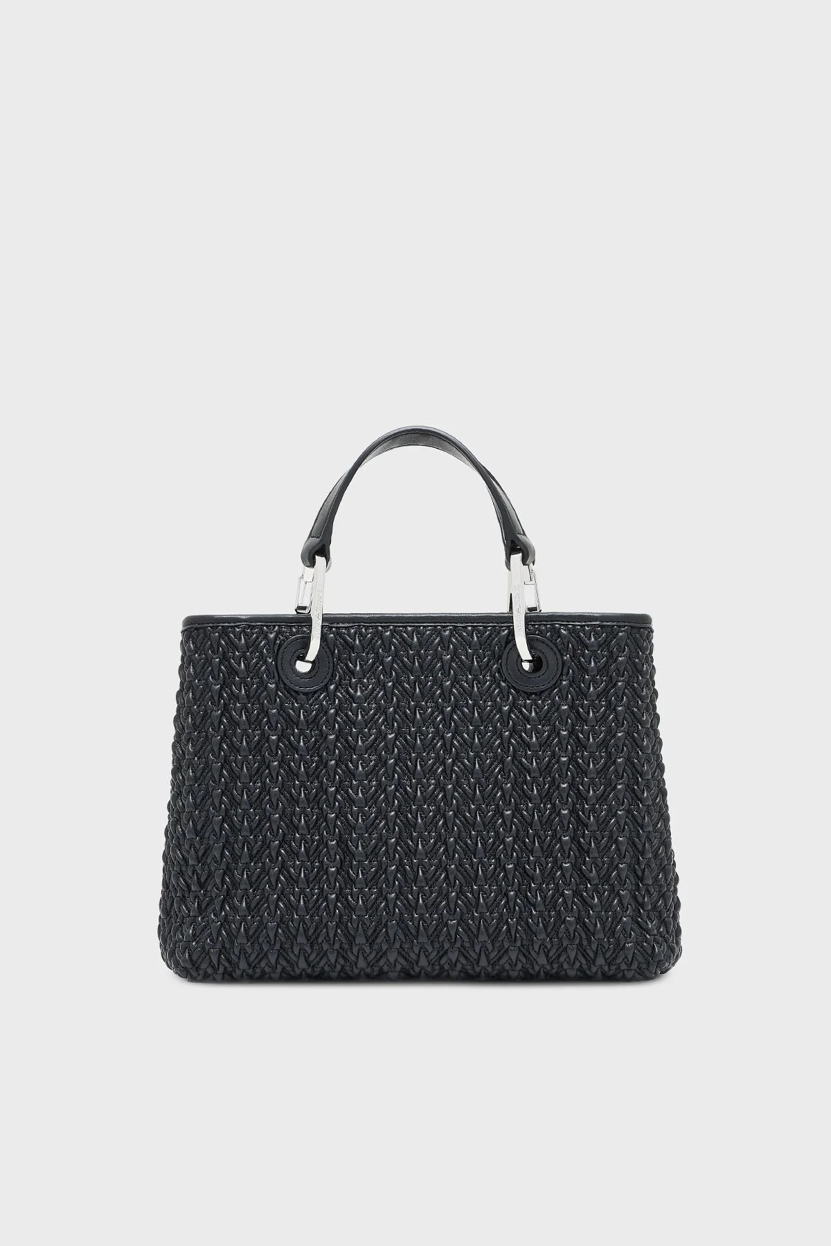 Emporio Armani 4G Kabartmalı Logolu Çıkarılabilir Askılı Kadın Çanta EW000361 AF18941 UC001 SİYAH - 2