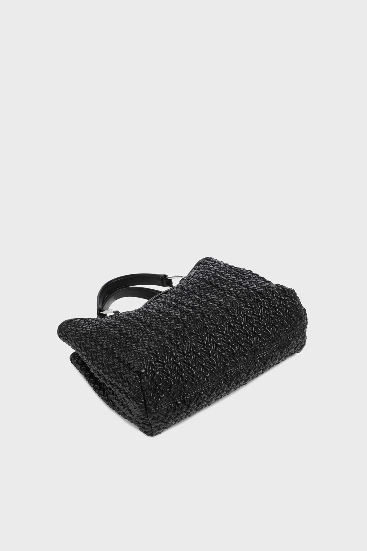 Emporio Armani 4G Logo Kabartmalı Çıkarılabilir Askılı Small Bayan Çanta EW000382 AF18941 UC001 SİYAH - 3