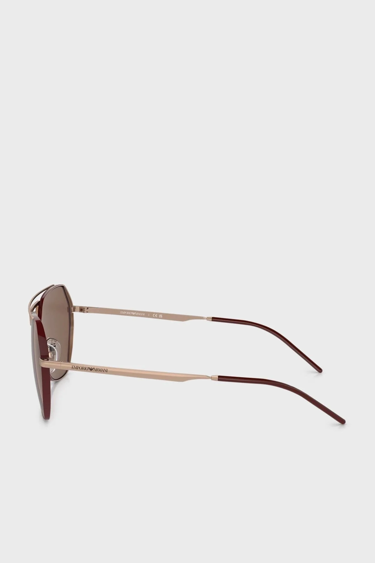 Emporio Armani Asimetrik Güneş Bayan Gözlük 0EA2148 301173 56 Işıltılı Rose Altın-Koyu Kahve - 3
