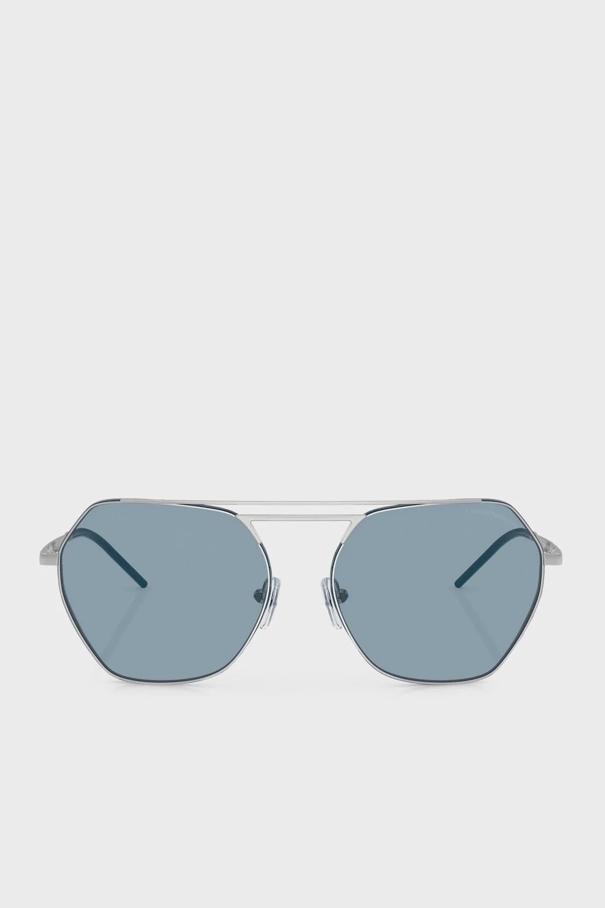 Emporio Armani Asimetrik Güneş Bayan Gözlük 0EA2148 301580 56 Işıltılı Gümüş-Açık Mavi - 2