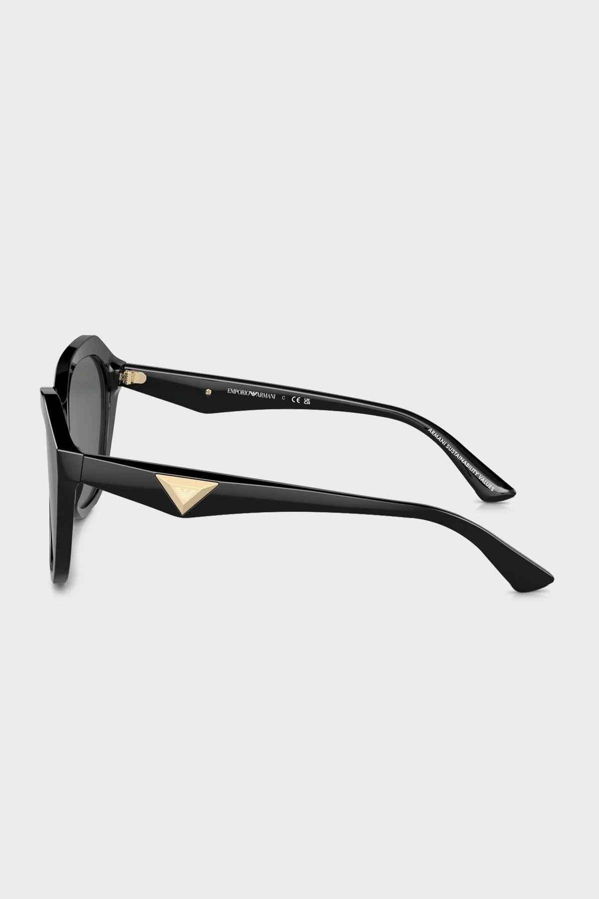 Emporio Armani Asimetrik Güneş Bayan Gözlük 0EA4221 501787 56 Parlak Siyah-Koyu Gri - 3