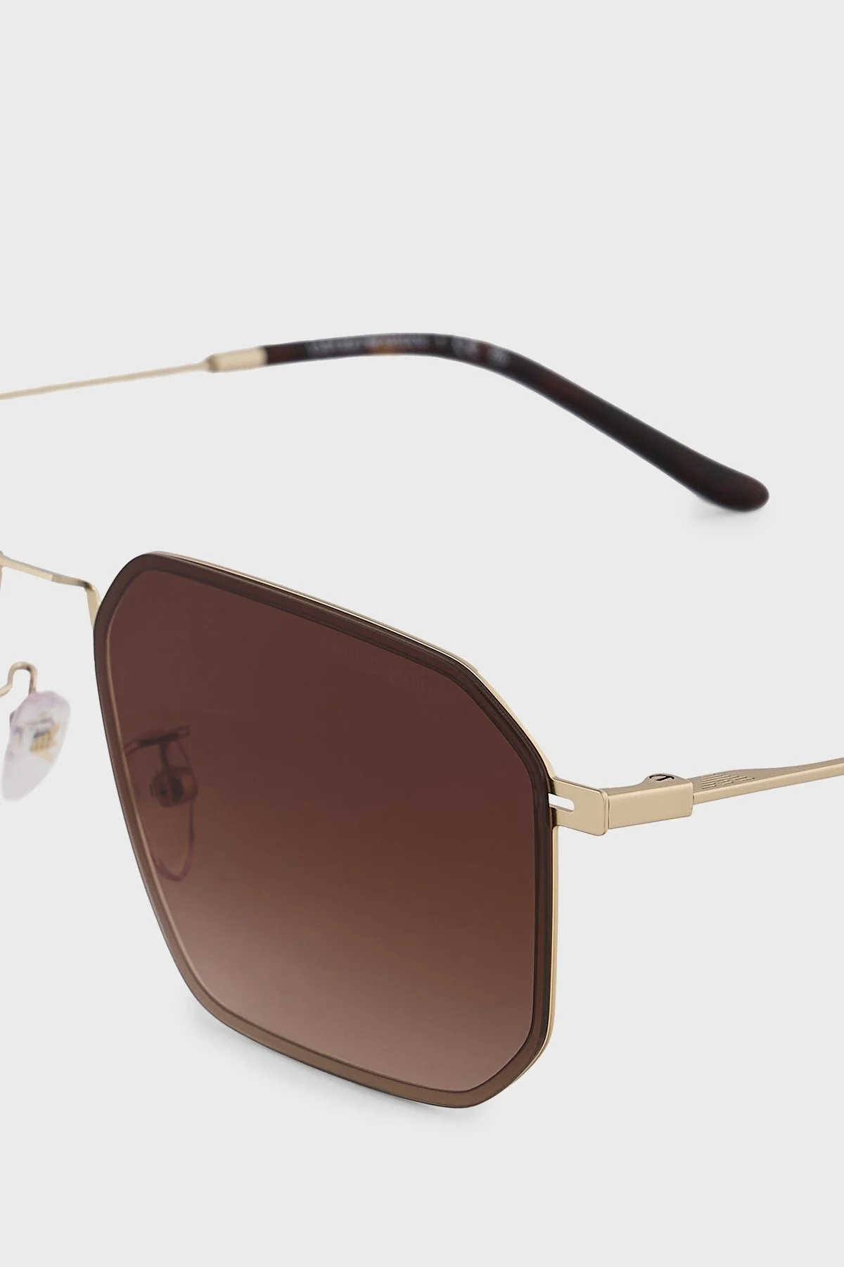 Emporio Armani Asimetrik Güneş Erkek Gözlük 0EA2165D 300213 58 Mat Soluk Altın-Gradyan Kahve - 10