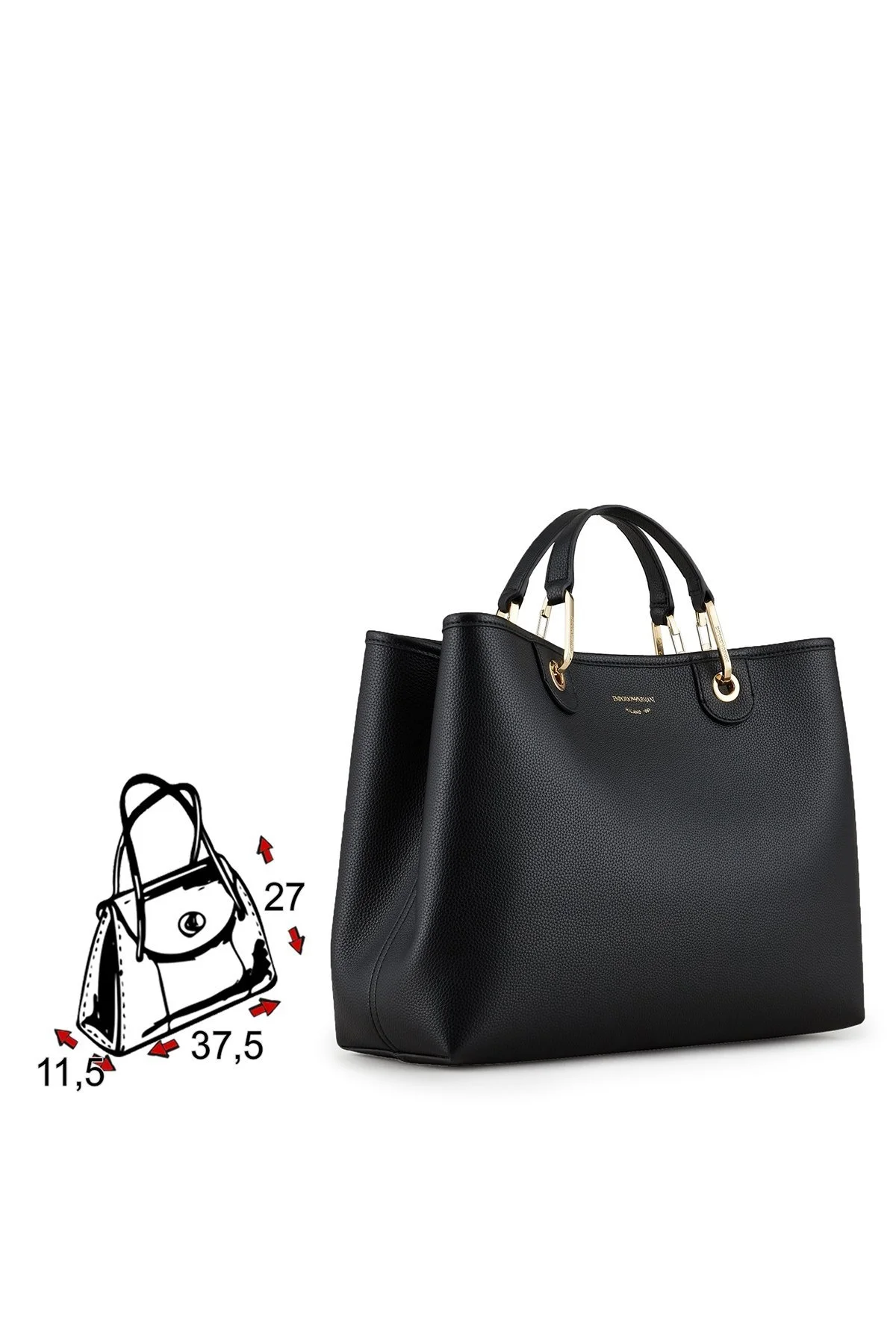 Emporio Armani Askı Detaylı Bayan Çanta Y3D165 YFO5B 85218 SİYAH - 8